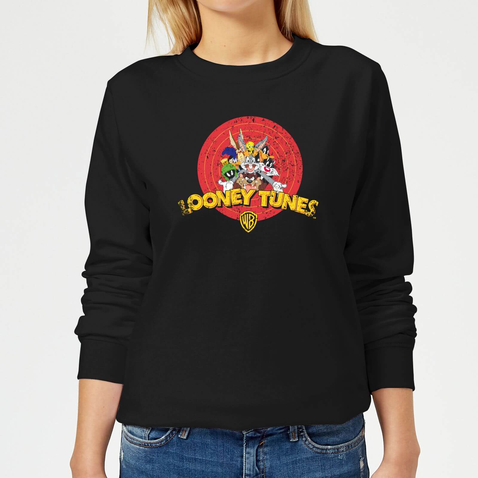 

Looney Tunes Logo Distressed Women's Sweatshirt - Black - 5XL - Noir