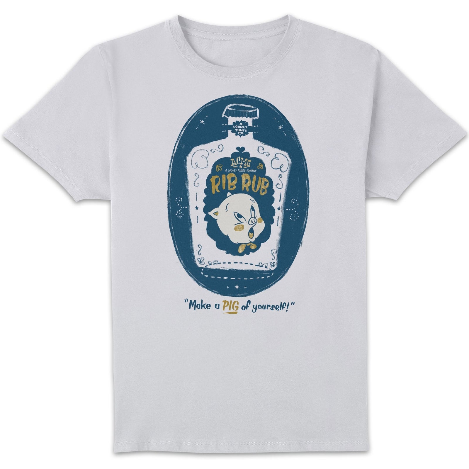 Looney Tunes ACME Rib Rub Men's T-Shirt - White - XXL