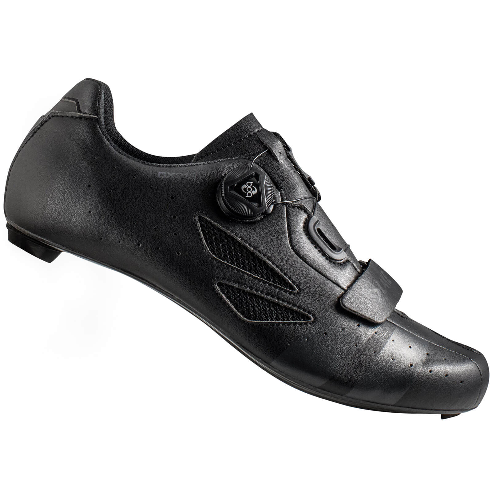 Lake CX218 Carbon Wide Fit Road Shoes - Black/Grey - EU 42