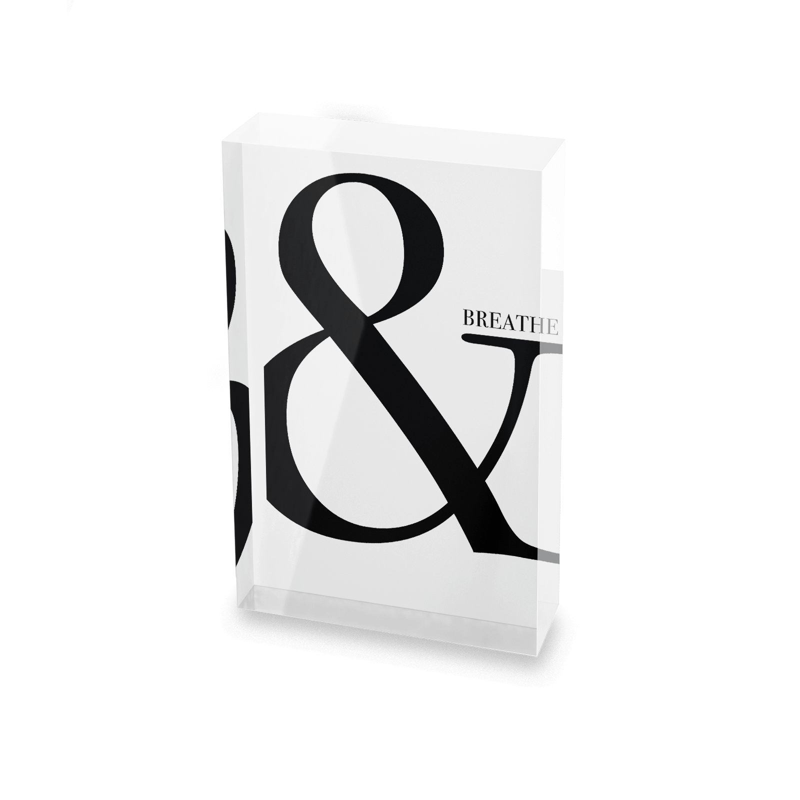 And Breathe Glass Block - 80mm x 60mm