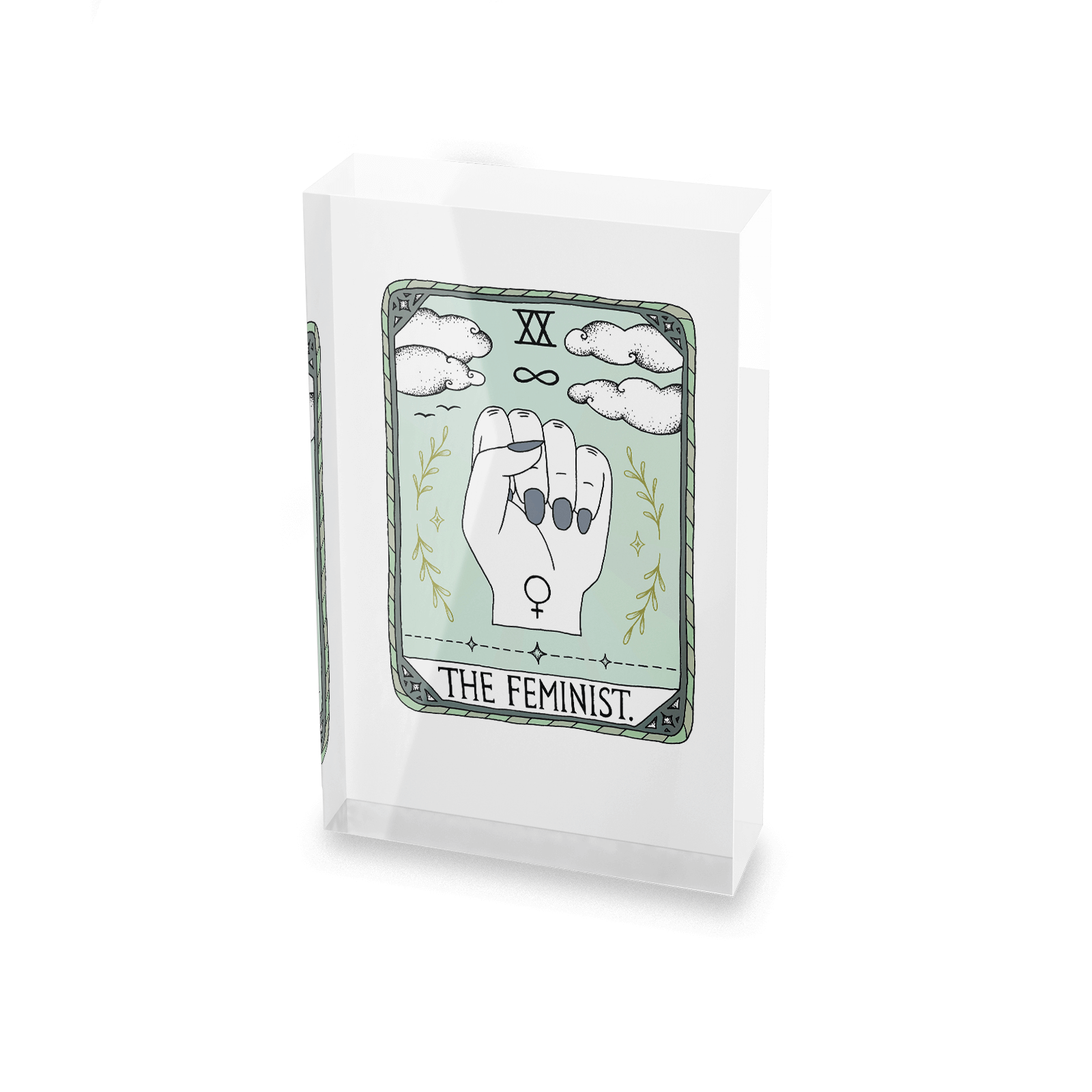 Barlena The Feminist Glass Block - 80mm x 60mm