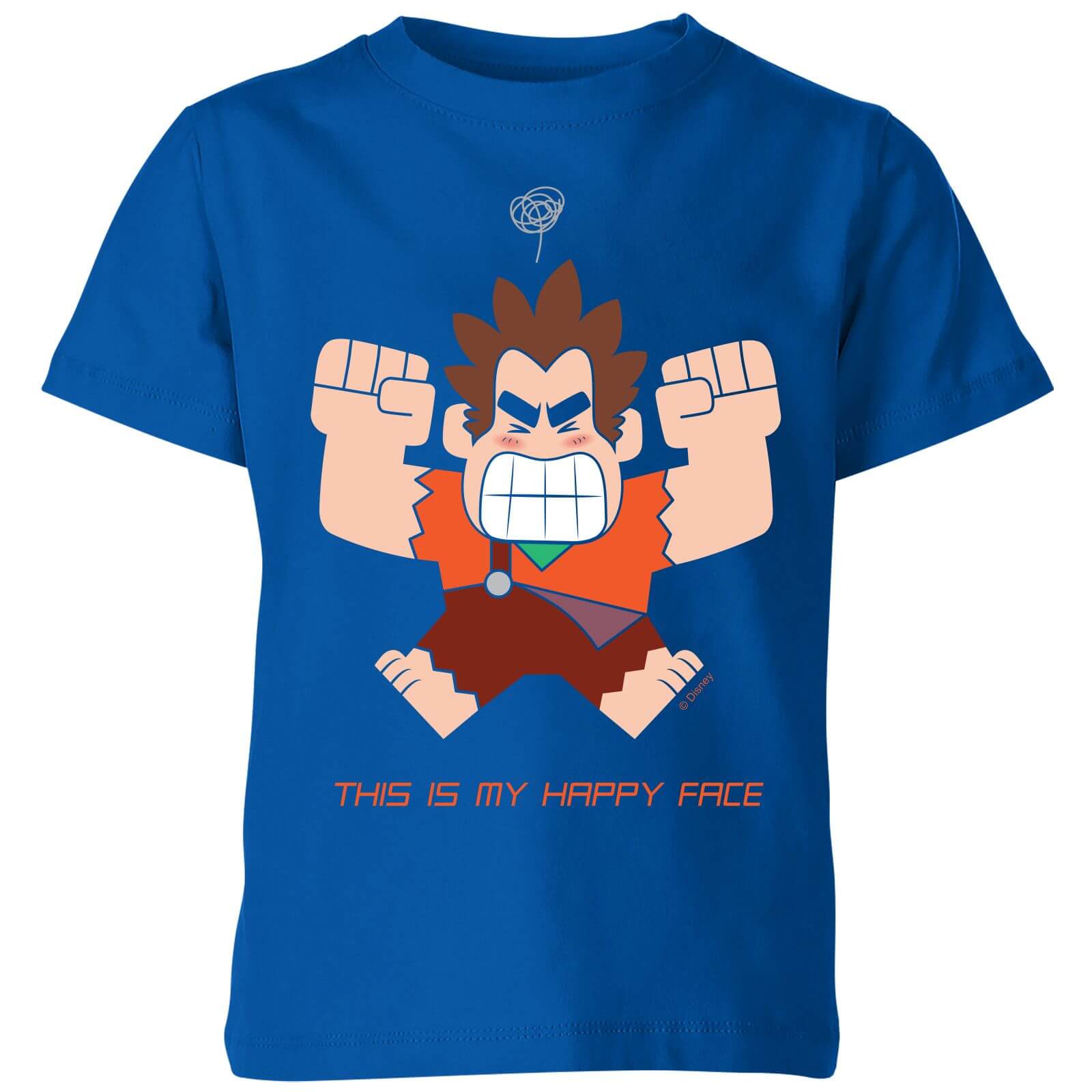 Wreck-it Ralph This Is My Happy Face Kids' T-Shirt - Royal Blue - 5-6 Years