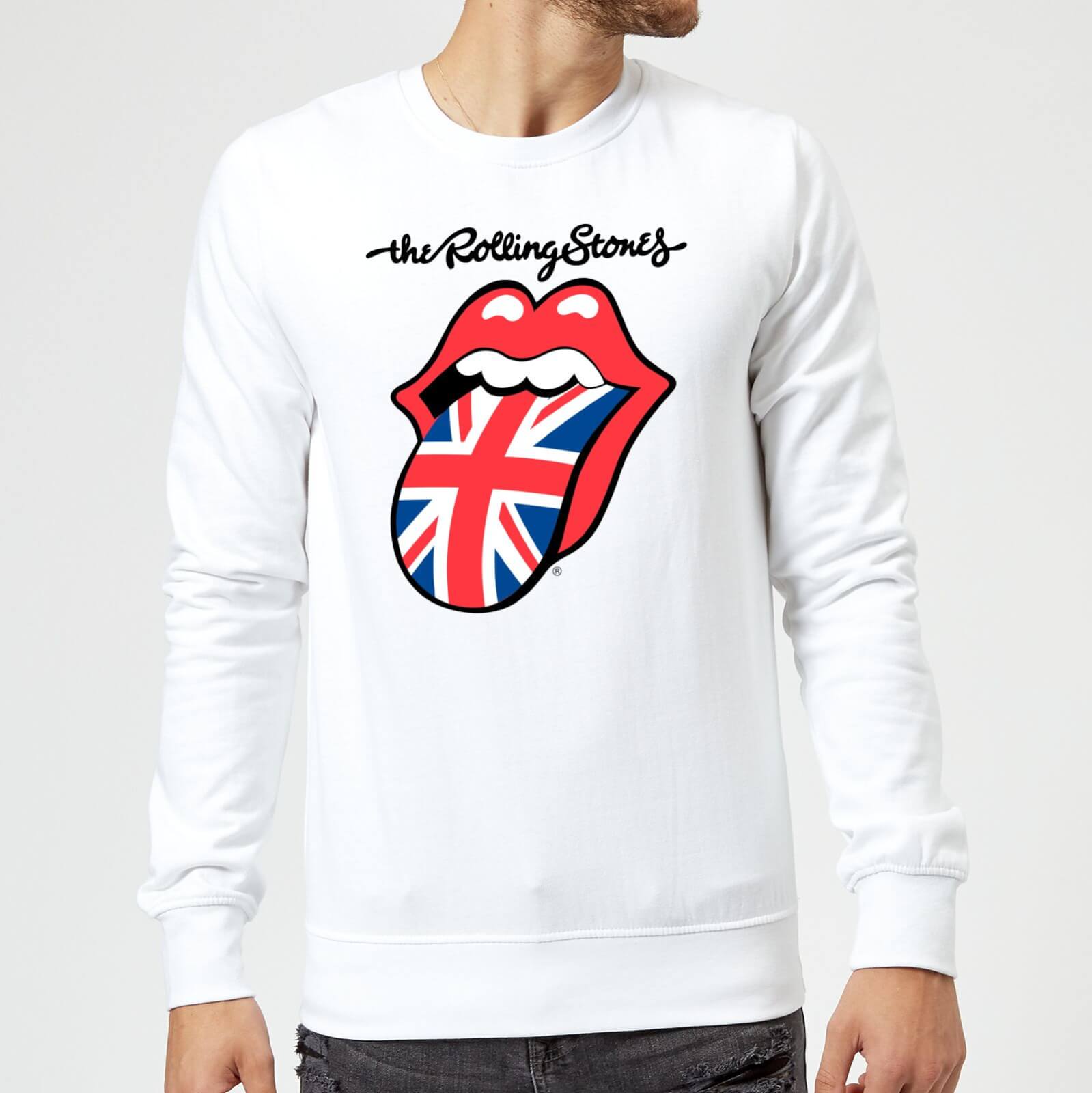 Rolling Stones UK Tongue Sweatshirt - White - M - White