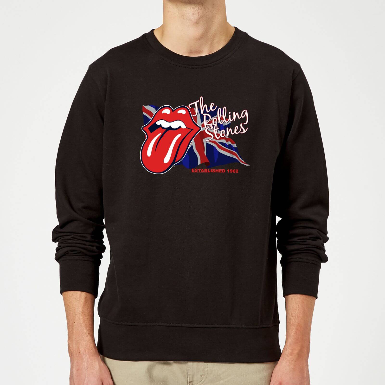 Rolling Stones Lick The Flag Sweatshirt - Black - XL - Black