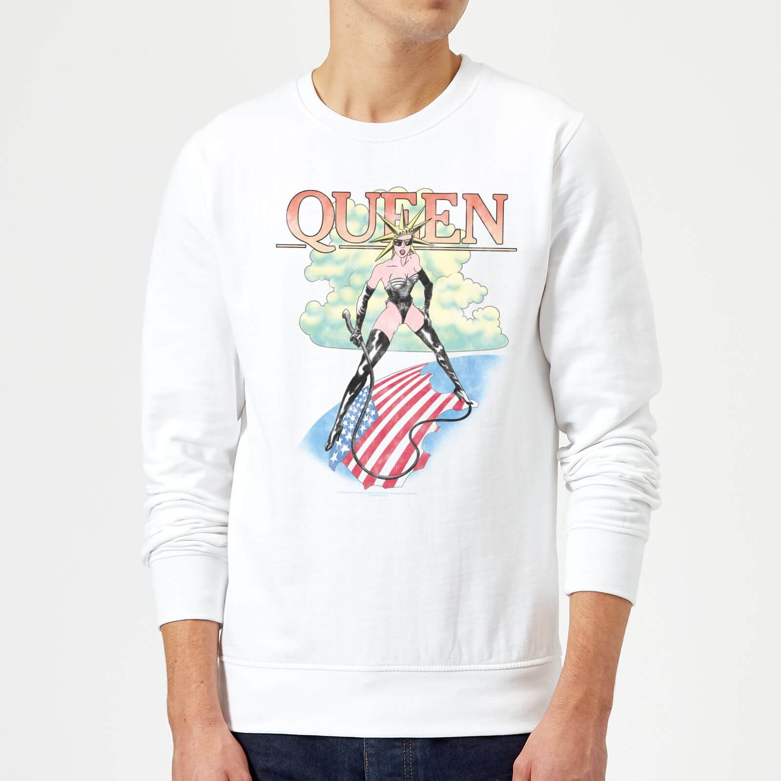 Queen Vintage Tour Sweatshirt - White - M - White