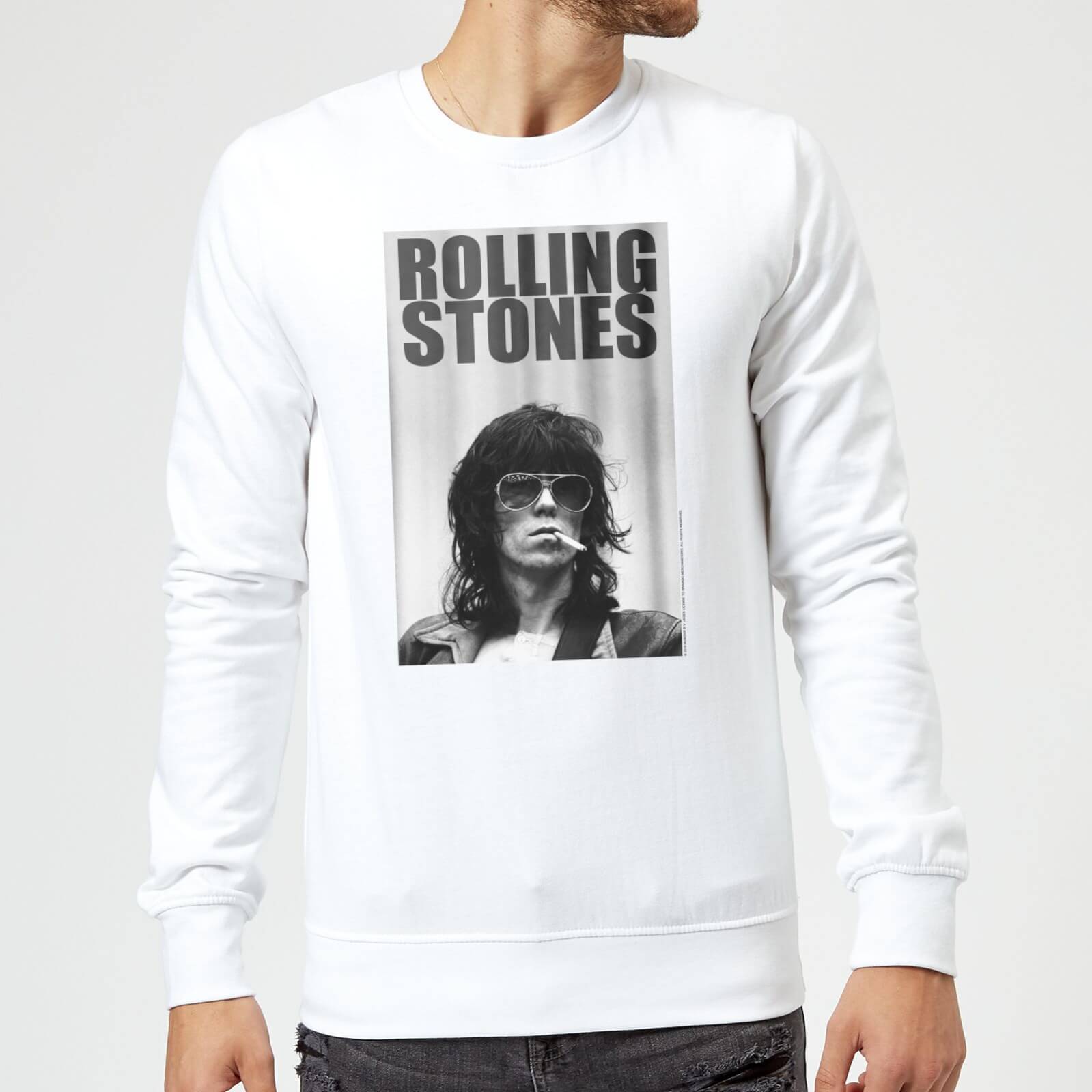 Rolling Stones Keith Smoking Sweatshirt - White - XL - White