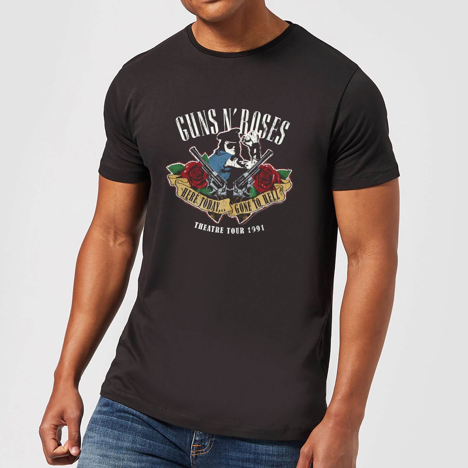 Guns N Roses Here Today... Gone To Hell Men's T-Shirt - Black - XS