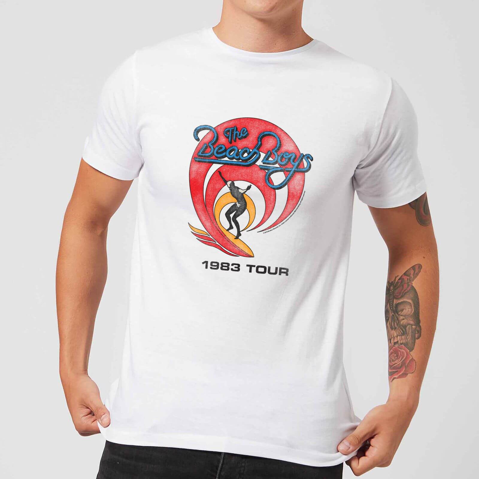 The Beach Boys Surfer 83 Men's T-Shirt - White - XS