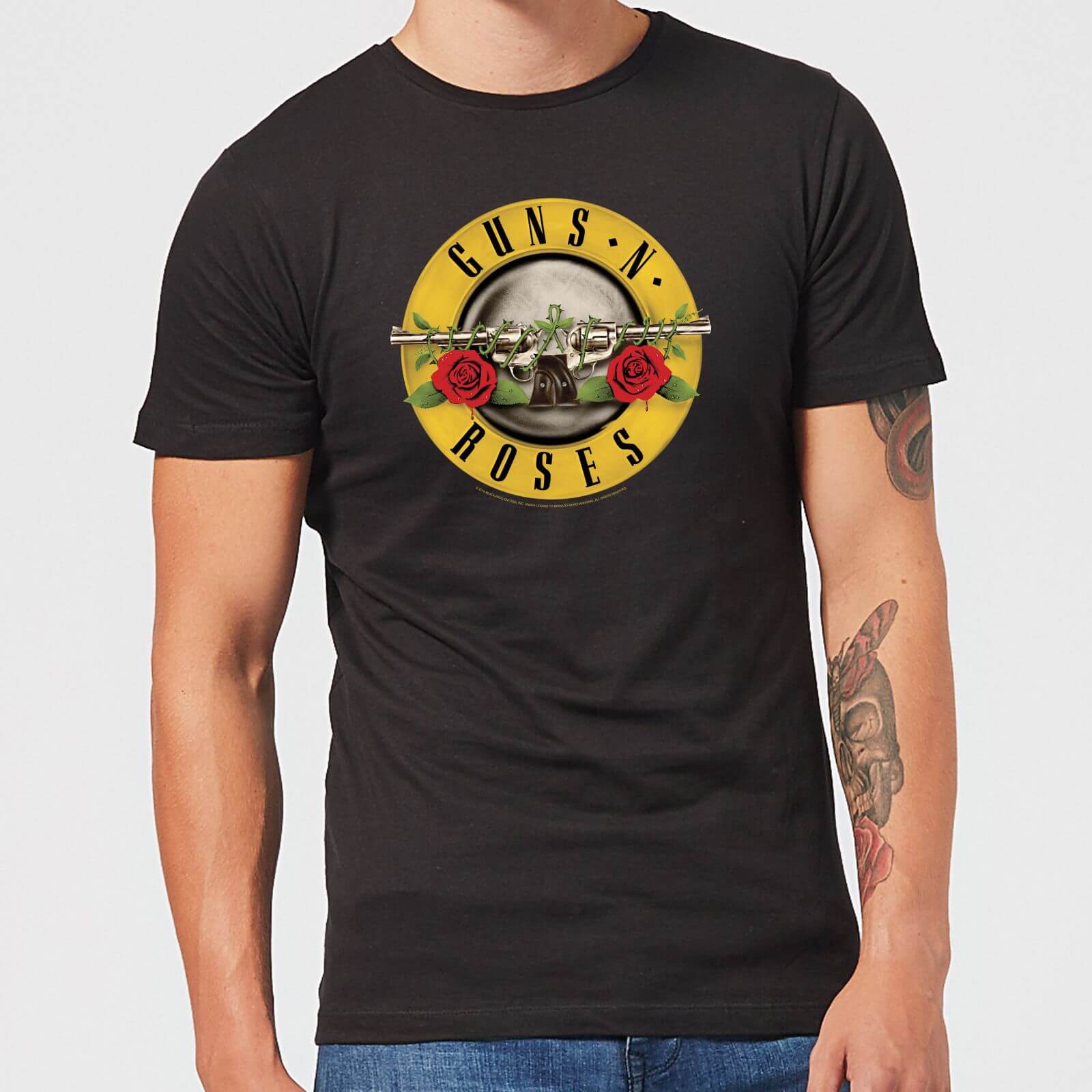 Guns N Roses Bullet Men's T-Shirt - Black - XS