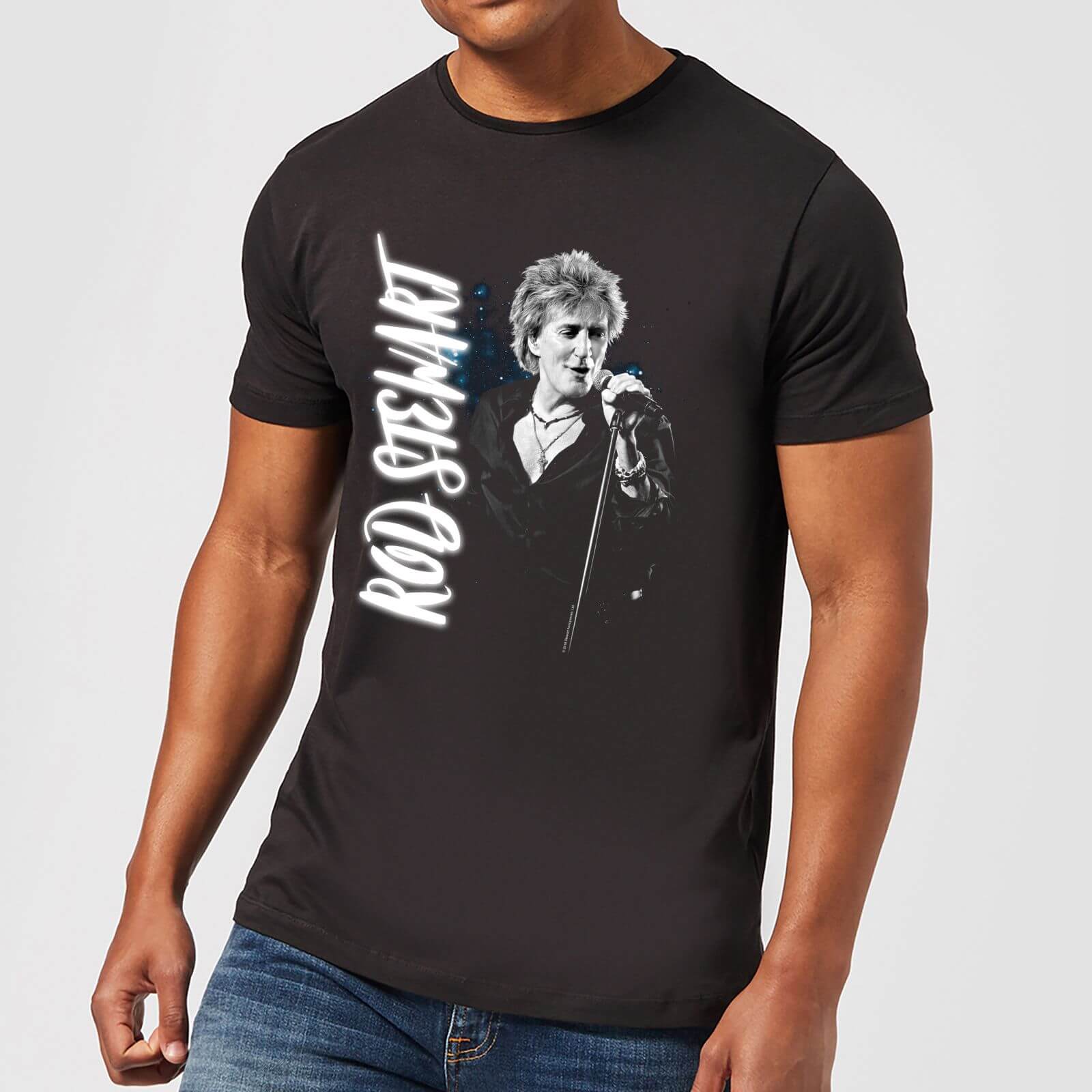 Rod Stewart Poster Men's T-Shirt - Black - L