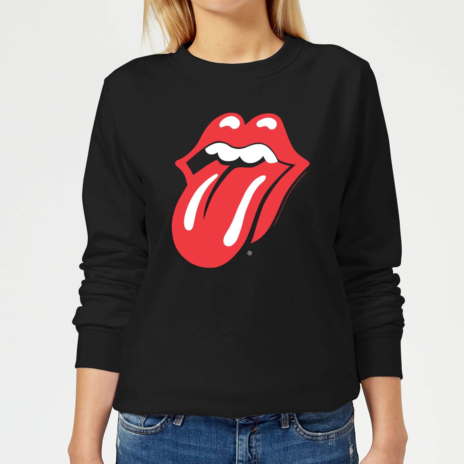 Rolling Stones Classic Tongue Women's Sweatshirt - Black - XS