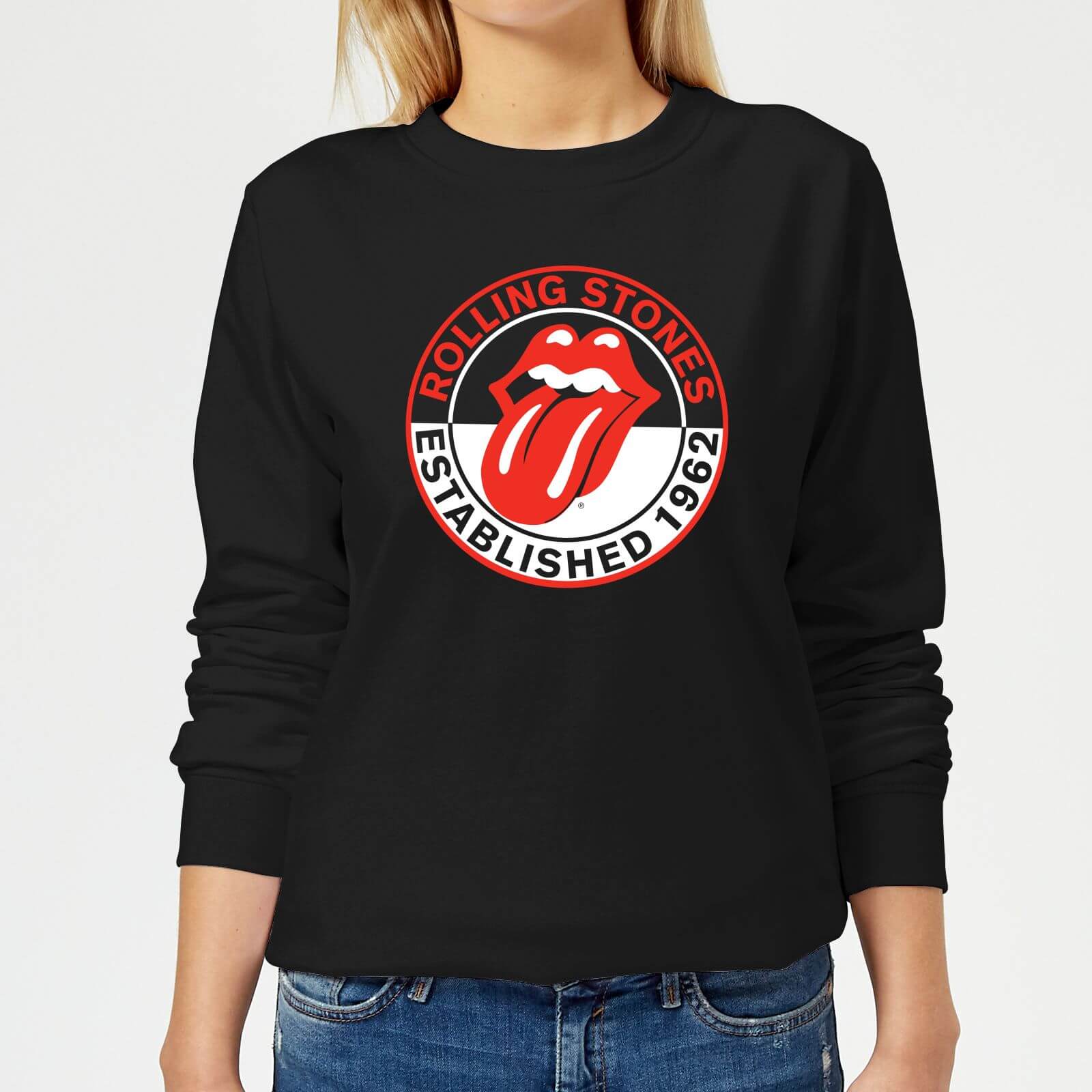 Rolling Stones Est 62 Women's Sweatshirt - Black - L - Black