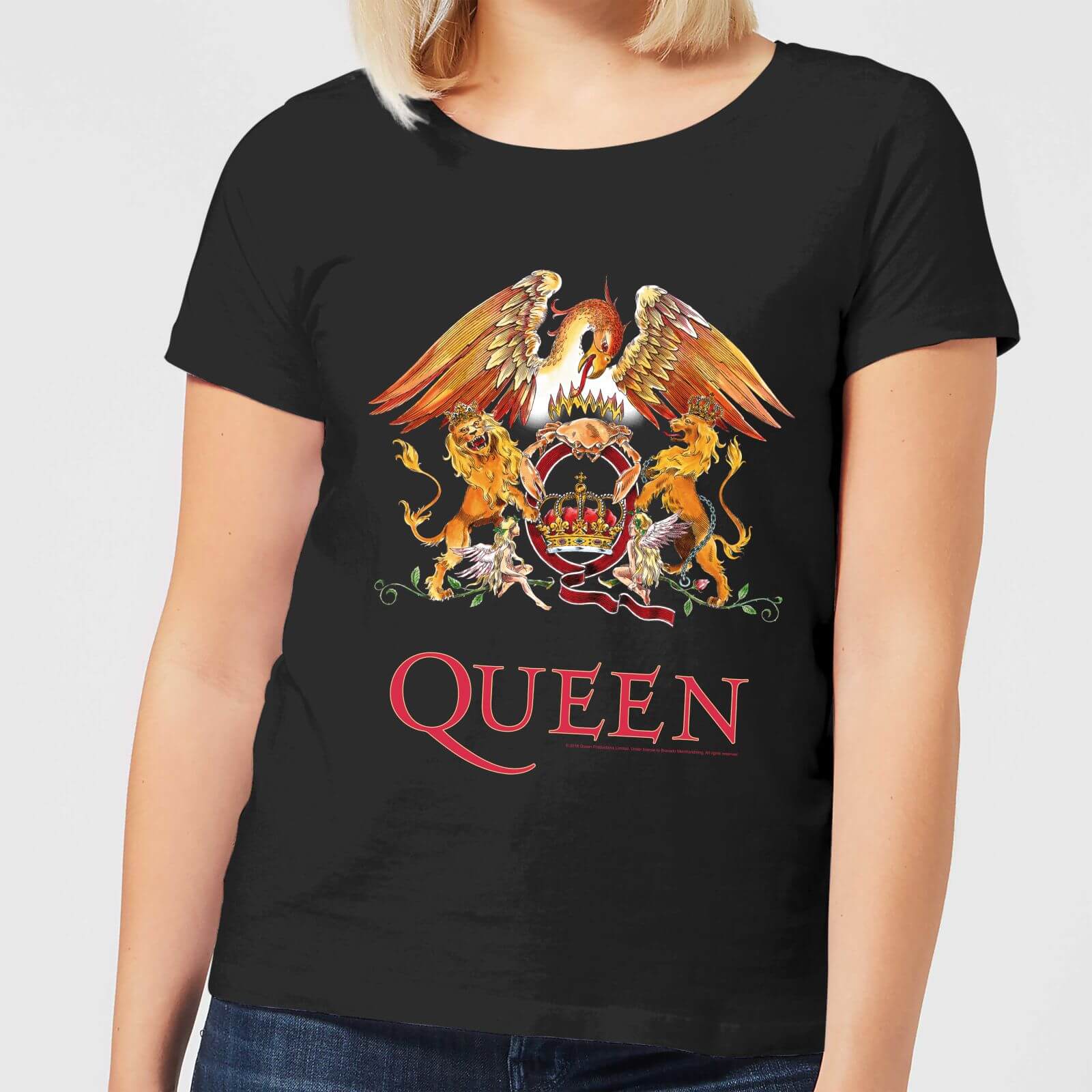Queen Crest Women's T-Shirt - Black - XXL