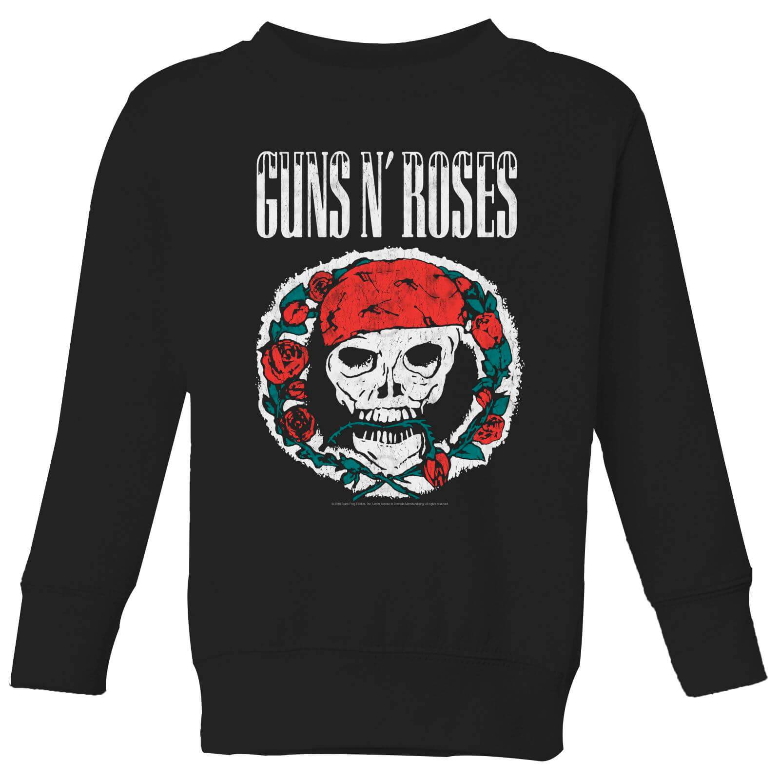 Guns N Roses Circle Skull Kids' Sweatshirt - Black - 3-4 Years - Black
