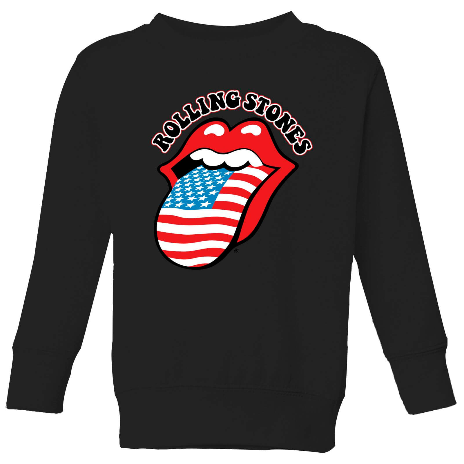 Rolling Stones US Flag Kids' Sweatshirt - Black - 3-4 Years - Black