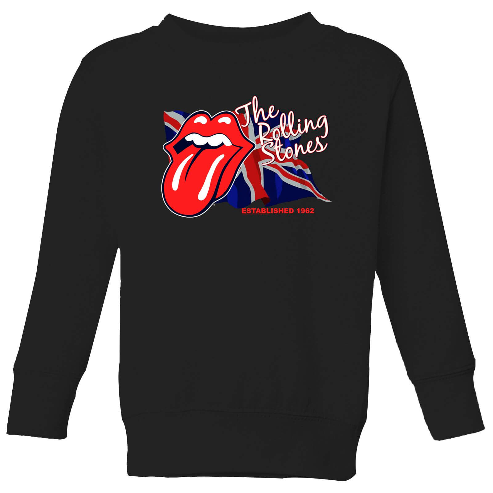 Rolling Stones Lick The Flag Kids' Sweatshirt - Black - 7-8 Years - Black