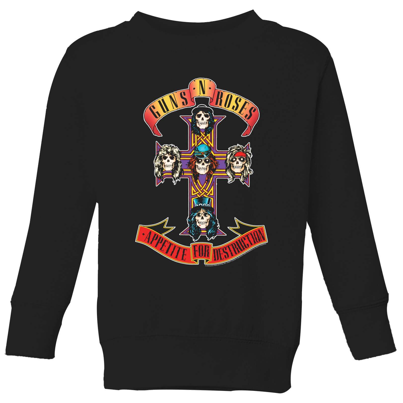 Guns N Roses Appetite For Destruction Kids' Sweatshirt - Black - 11-12 Years - Black