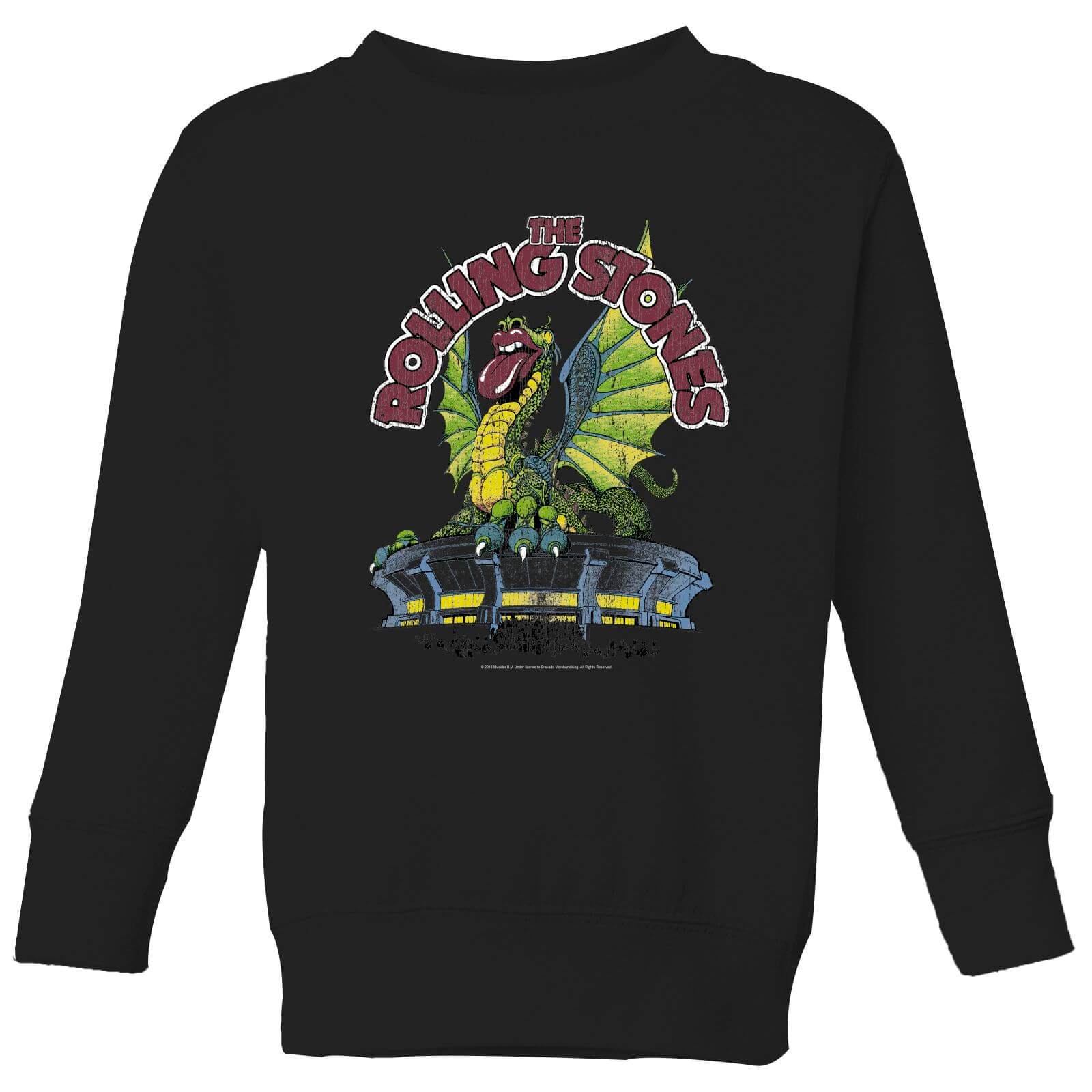 Rolling Stones Dragon Tongue Kids' Sweatshirt - Black - 3-4 Years - Black