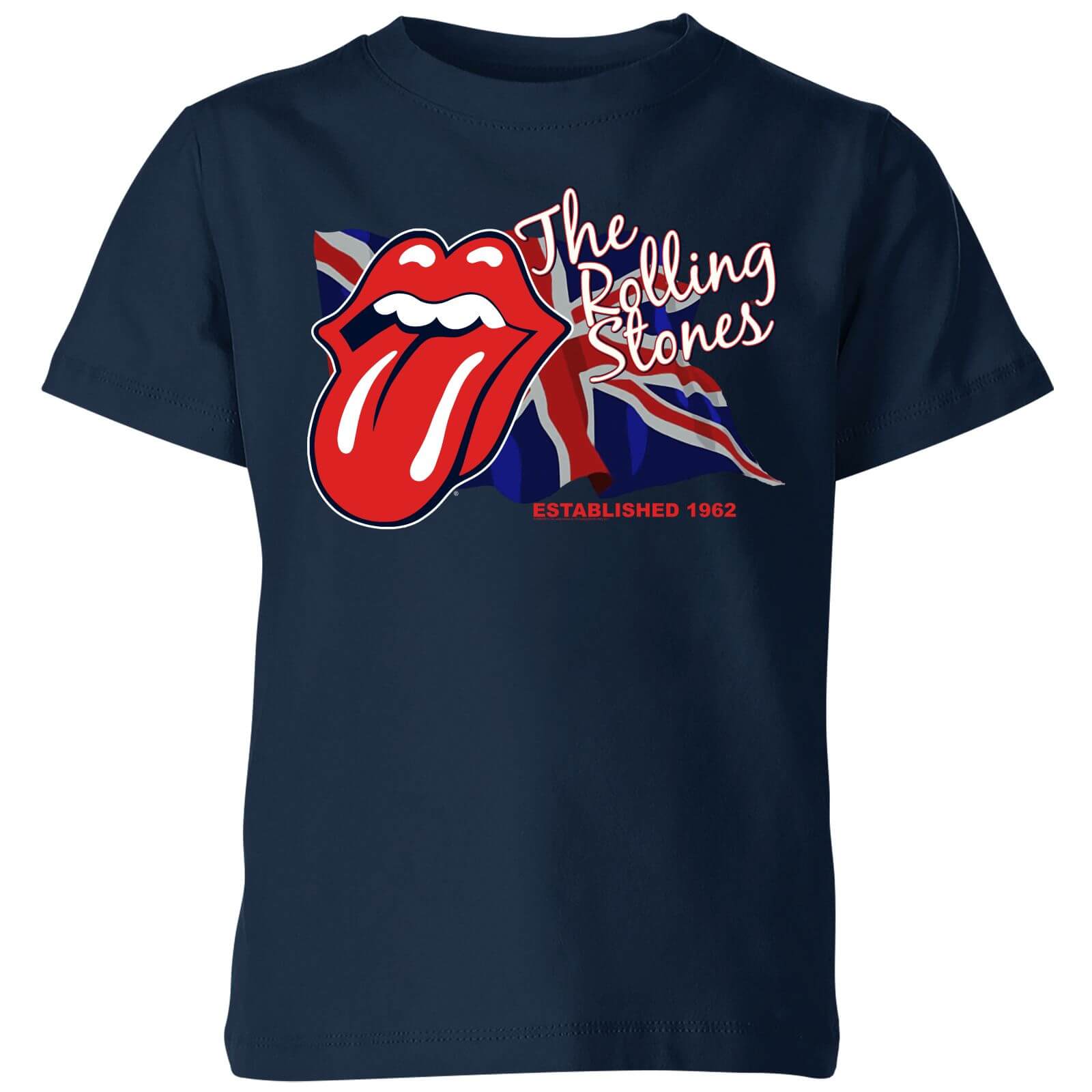 Rolling Stones Lick The Flag Kids' T-Shirt - Navy - 9-10 Years - Navy