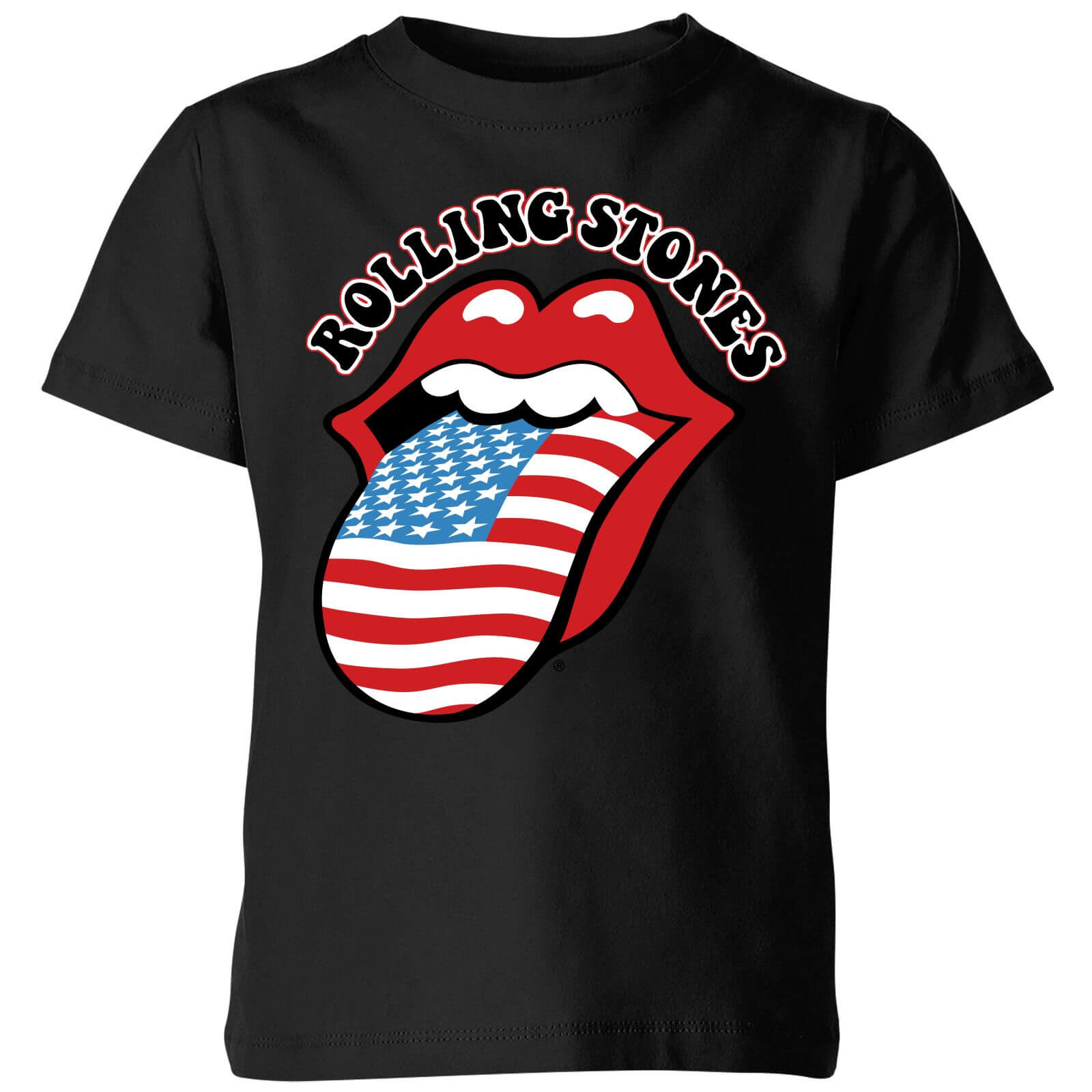 Rolling Stones US Flag Kids' T-Shirt - Black - 11-12 Years - Black