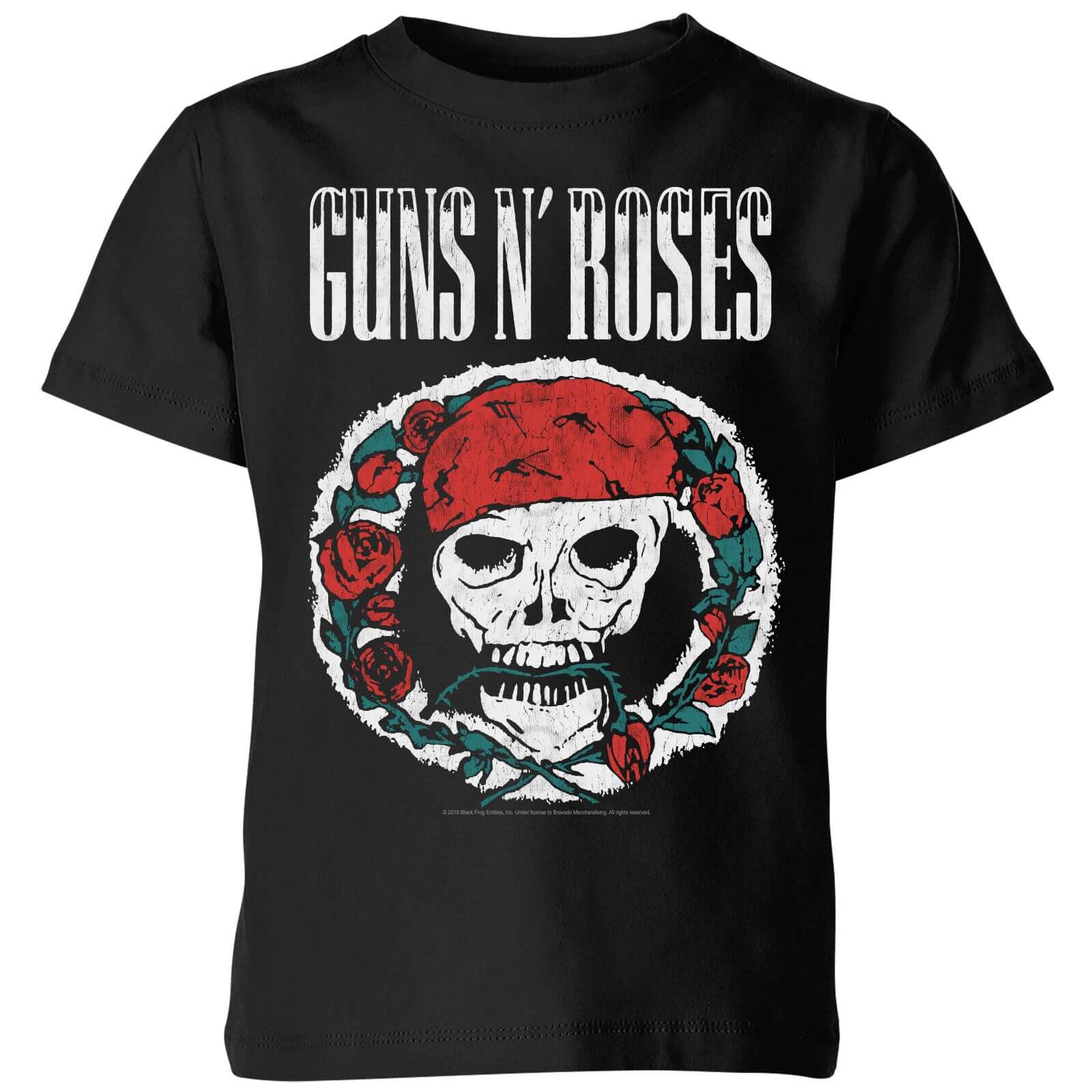 Guns N Roses Circle Skull Kids' T-Shirt - Black - 3-4 Years - Black
