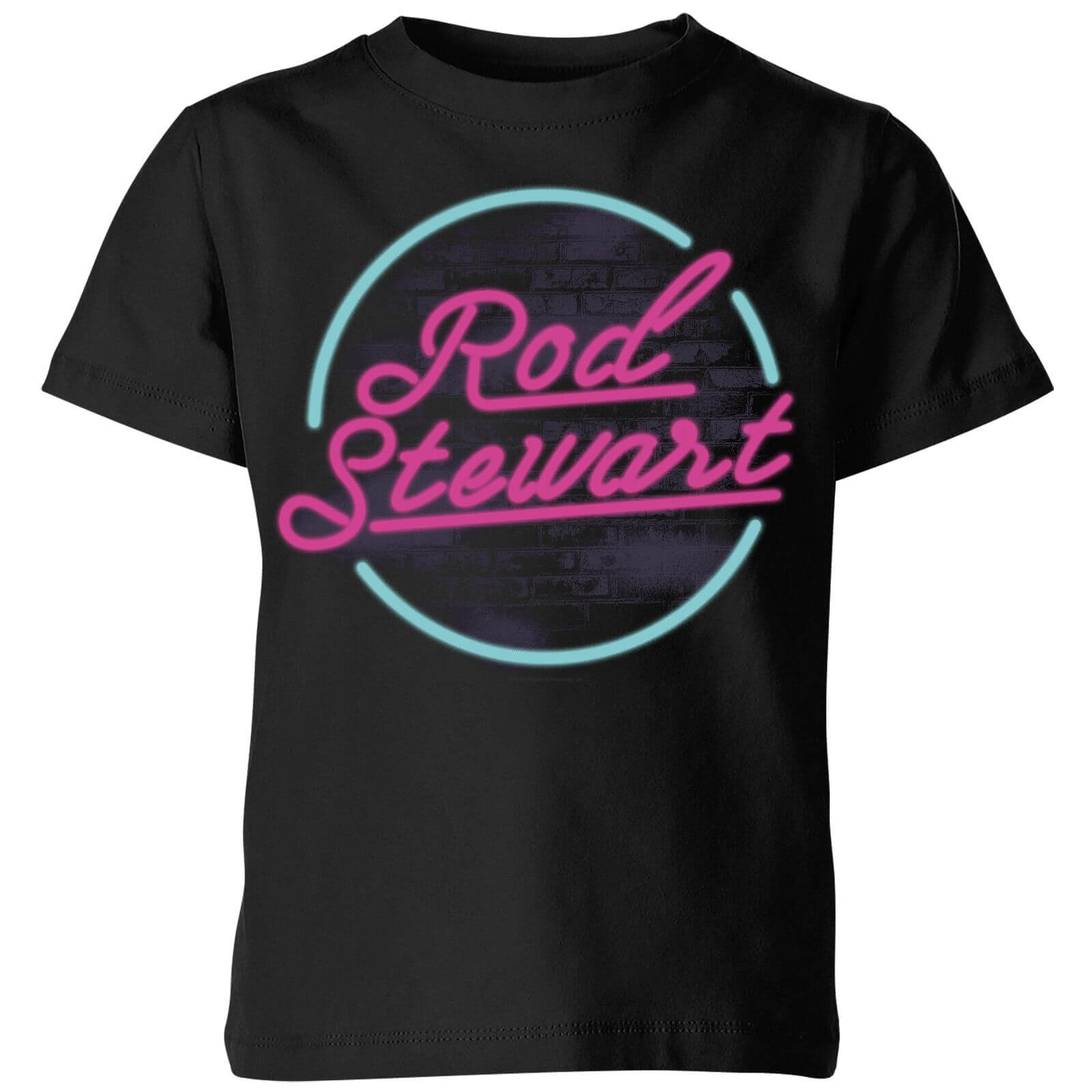 Rod Stewart Neon Kids' T-Shirt - Black - 9-10 Years