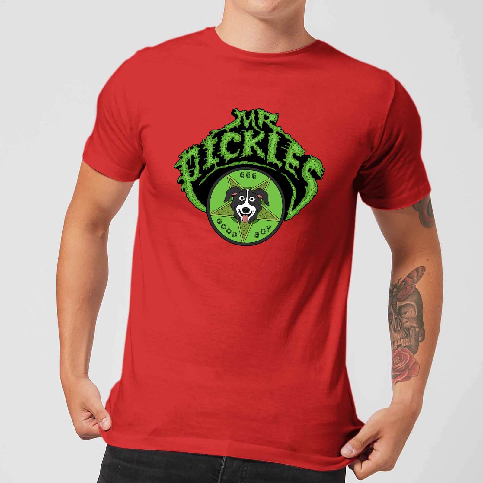 Mr Pickles Logo Men's T-Shirt - Red - XS