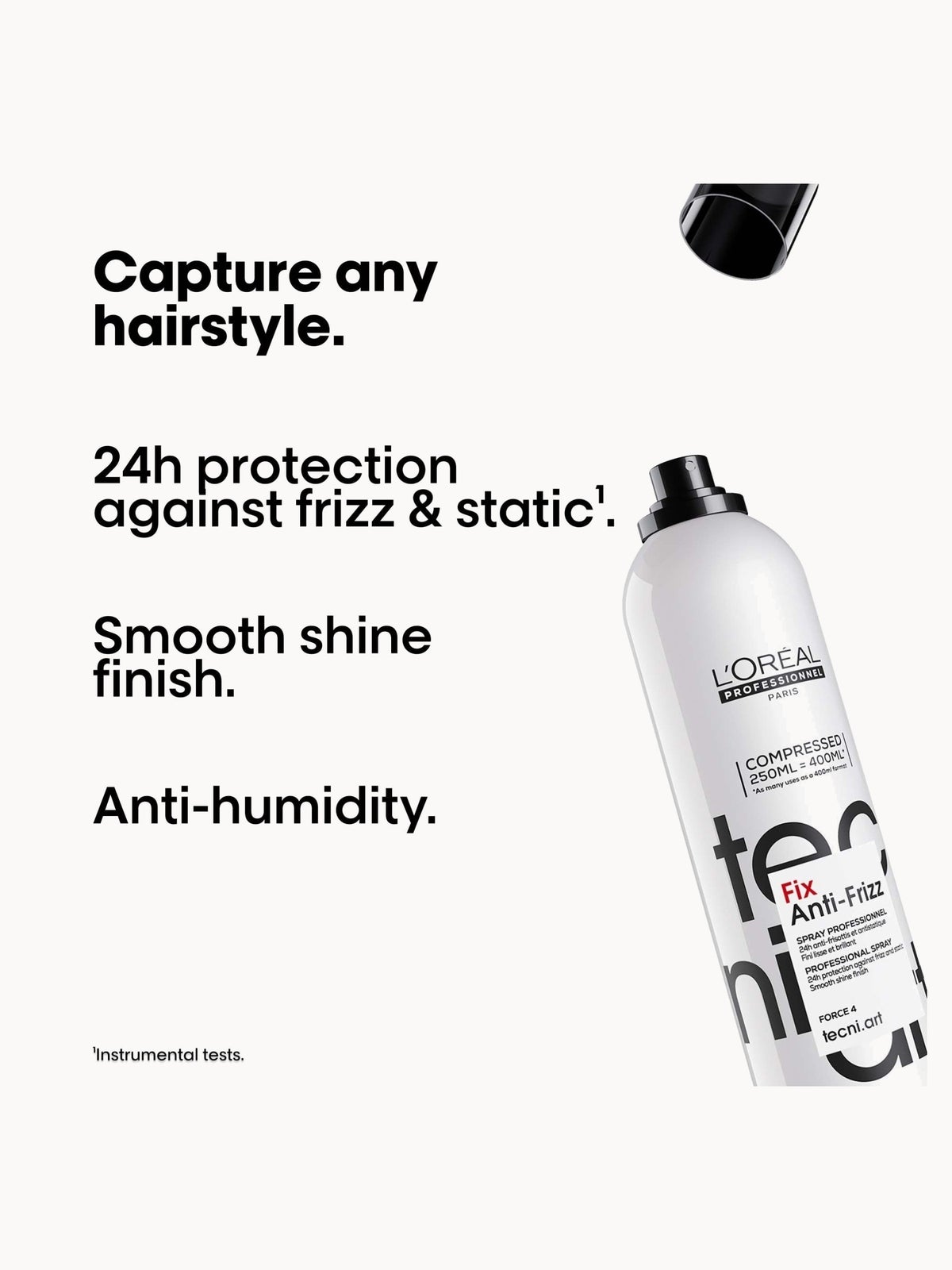 L'Oréal Professionnel Tecni.ART Fix Anti-Frizz Hairspray for Controlling Frizz 250ml 2