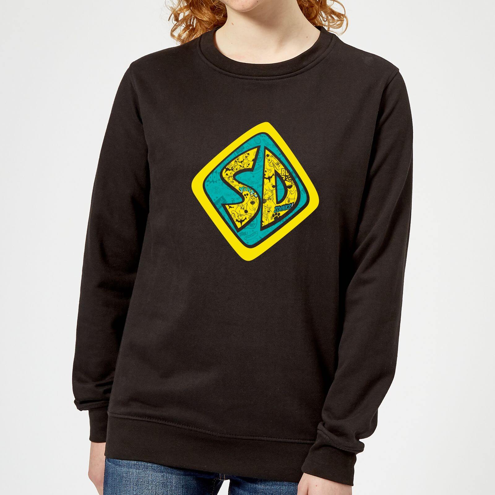 Scooby Doo Emblem Women's Sweatshirt - Black - XS - Black