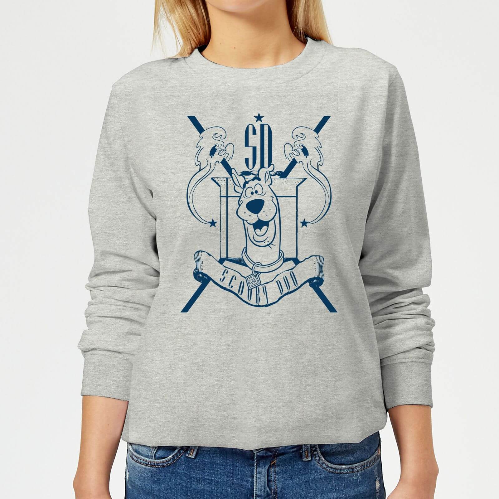 Scooby Doo Coat Of Arms Women's Sweatshirt - Grey - L - Grey
