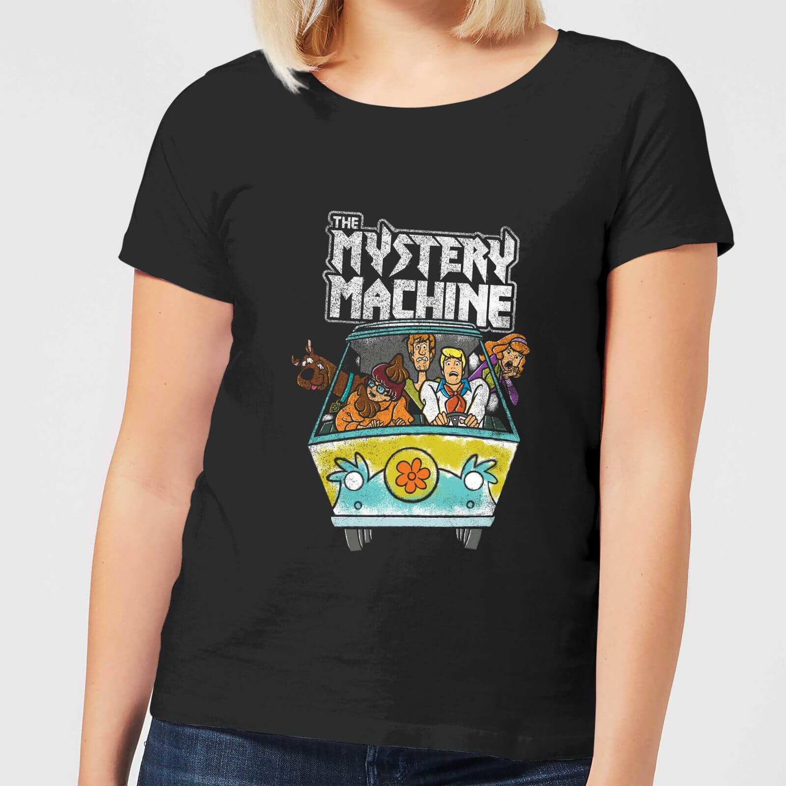 Scooby Doo Mystery Machine Heavy Metal Women's T-Shirt - Black - M - Black
