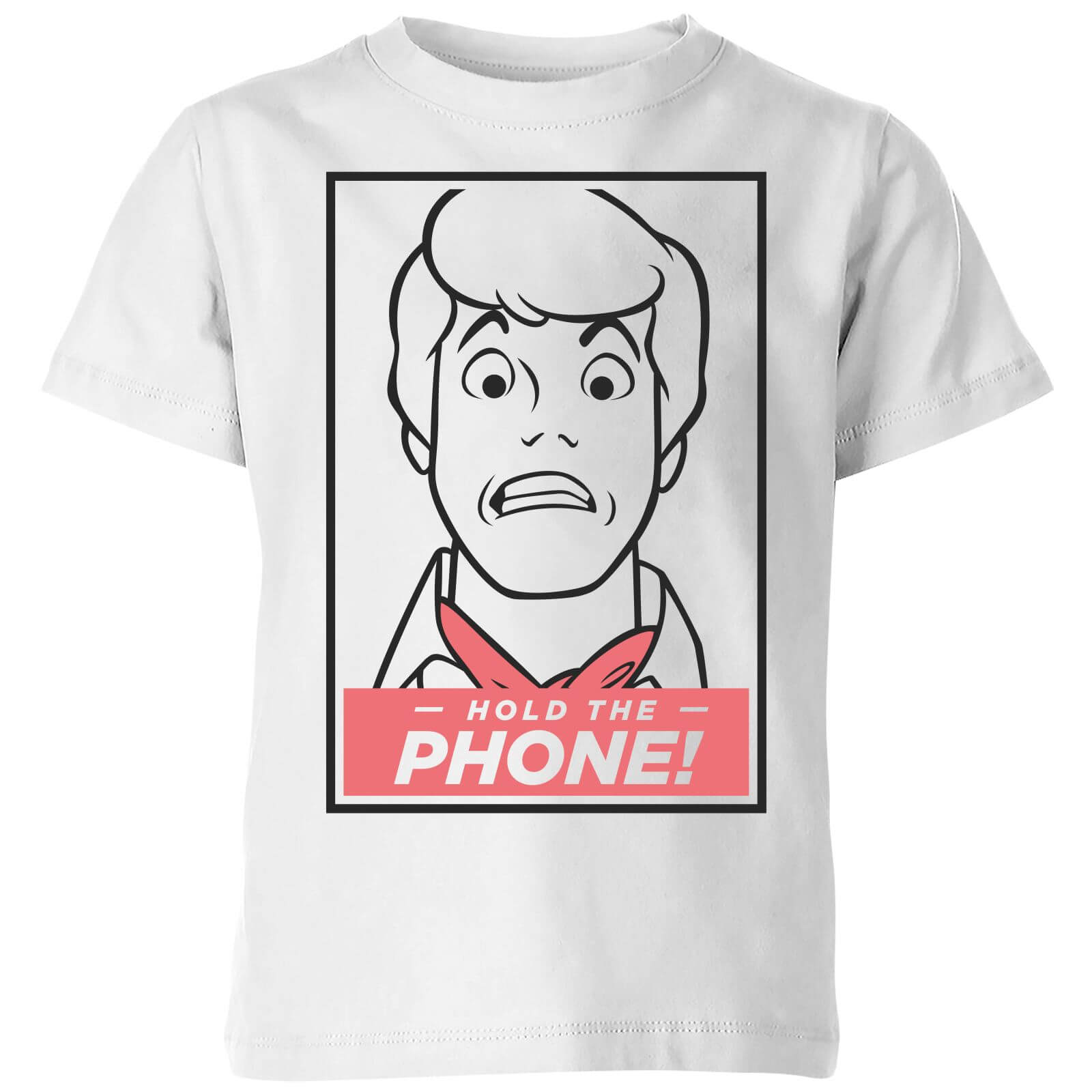 

Scooby Doo Hold The Phone Kids' T-Shirt - White - 3-4 Anni - Bianco