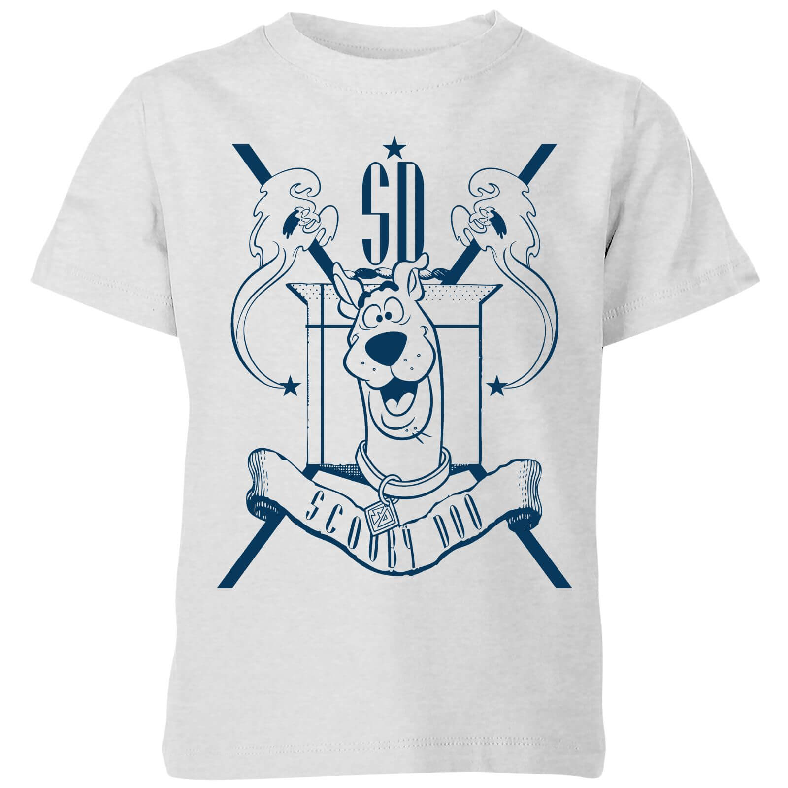 Scooby Doo Coat Of Arms Kids' T-Shirt - Grey - 9-10 Jahre
