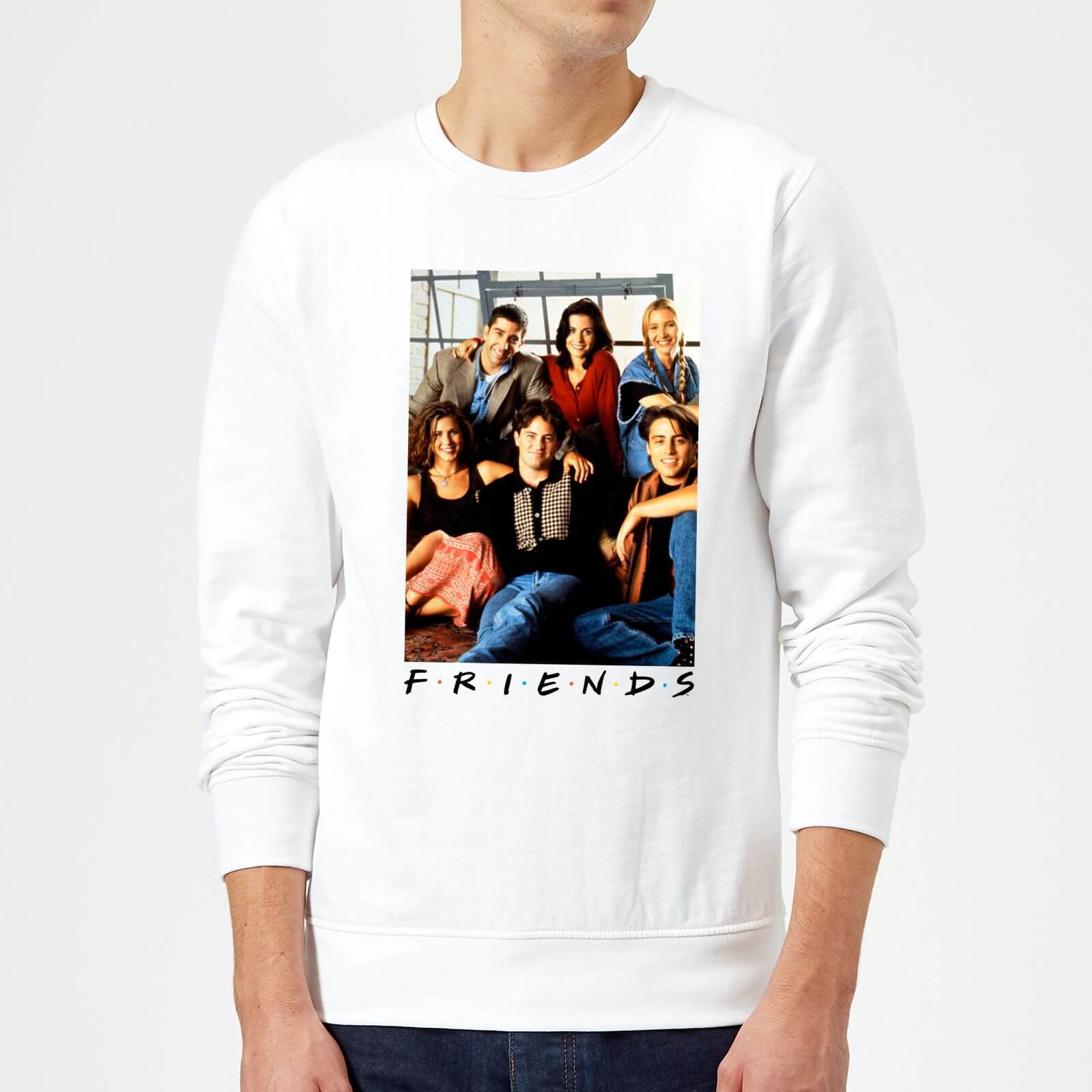 Friends Group Photo Sweatshirt - White - L - White