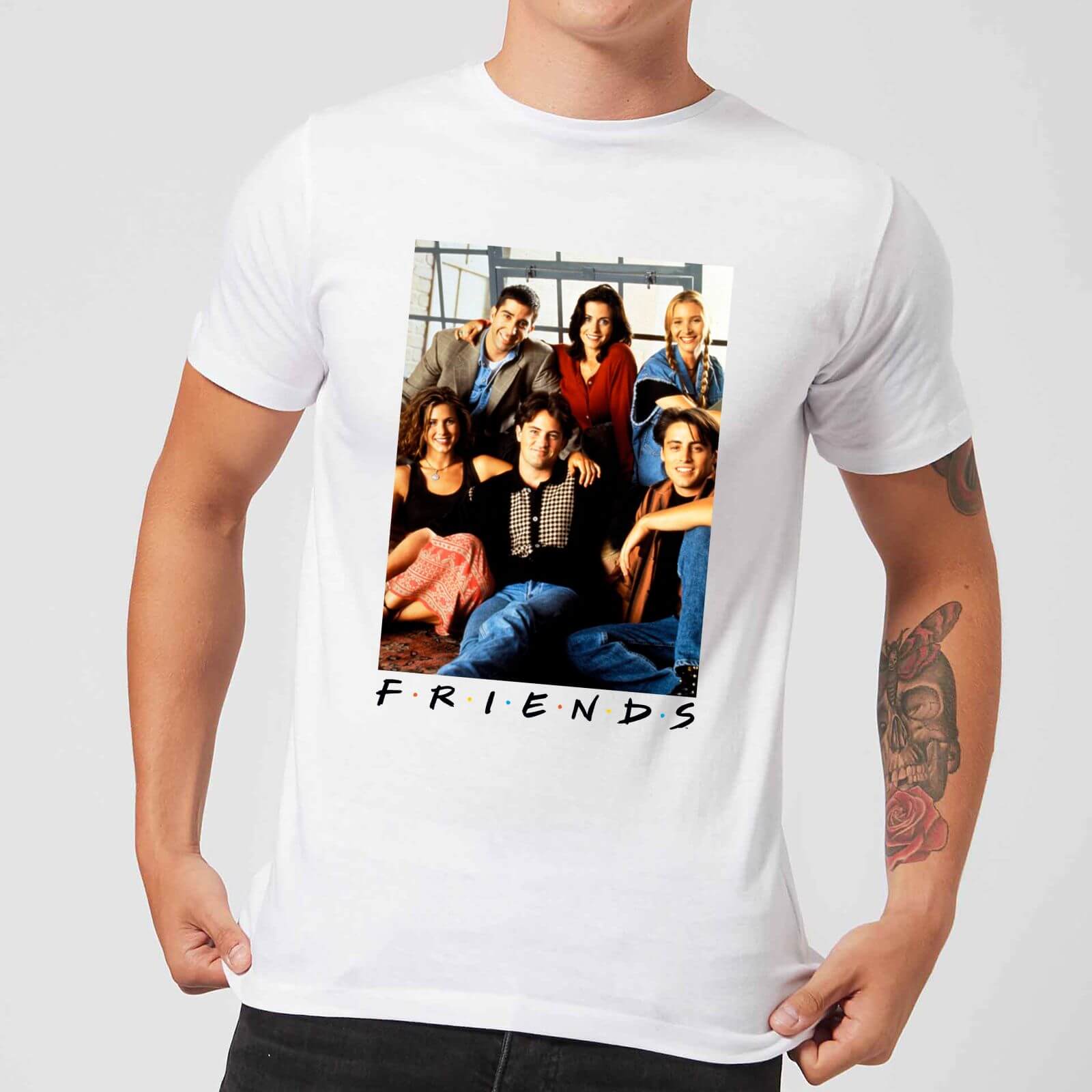 Friends Group Photo Men's T-Shirt - White - S - White
