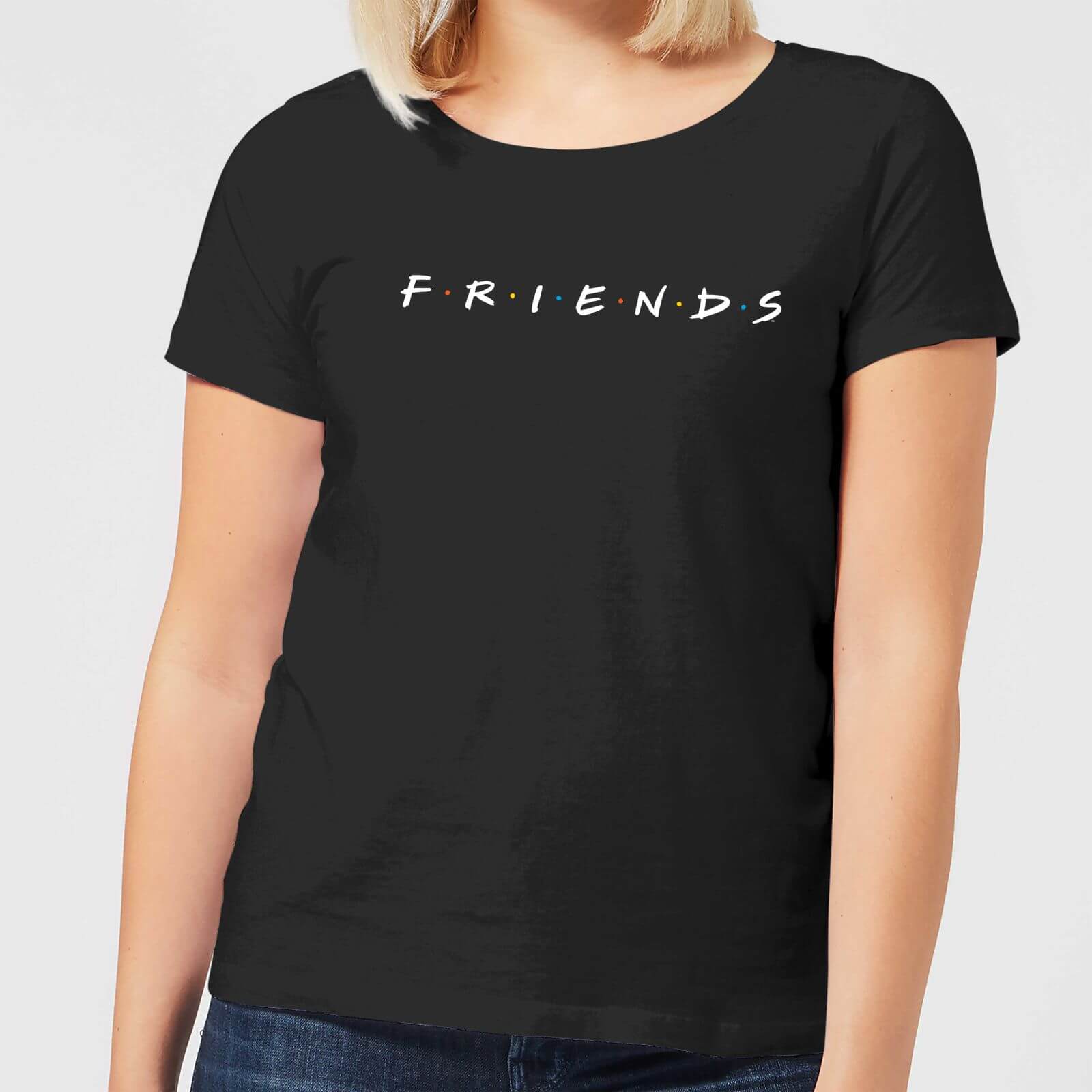 Friends Logo Contrast Women's T-Shirt - Black - S