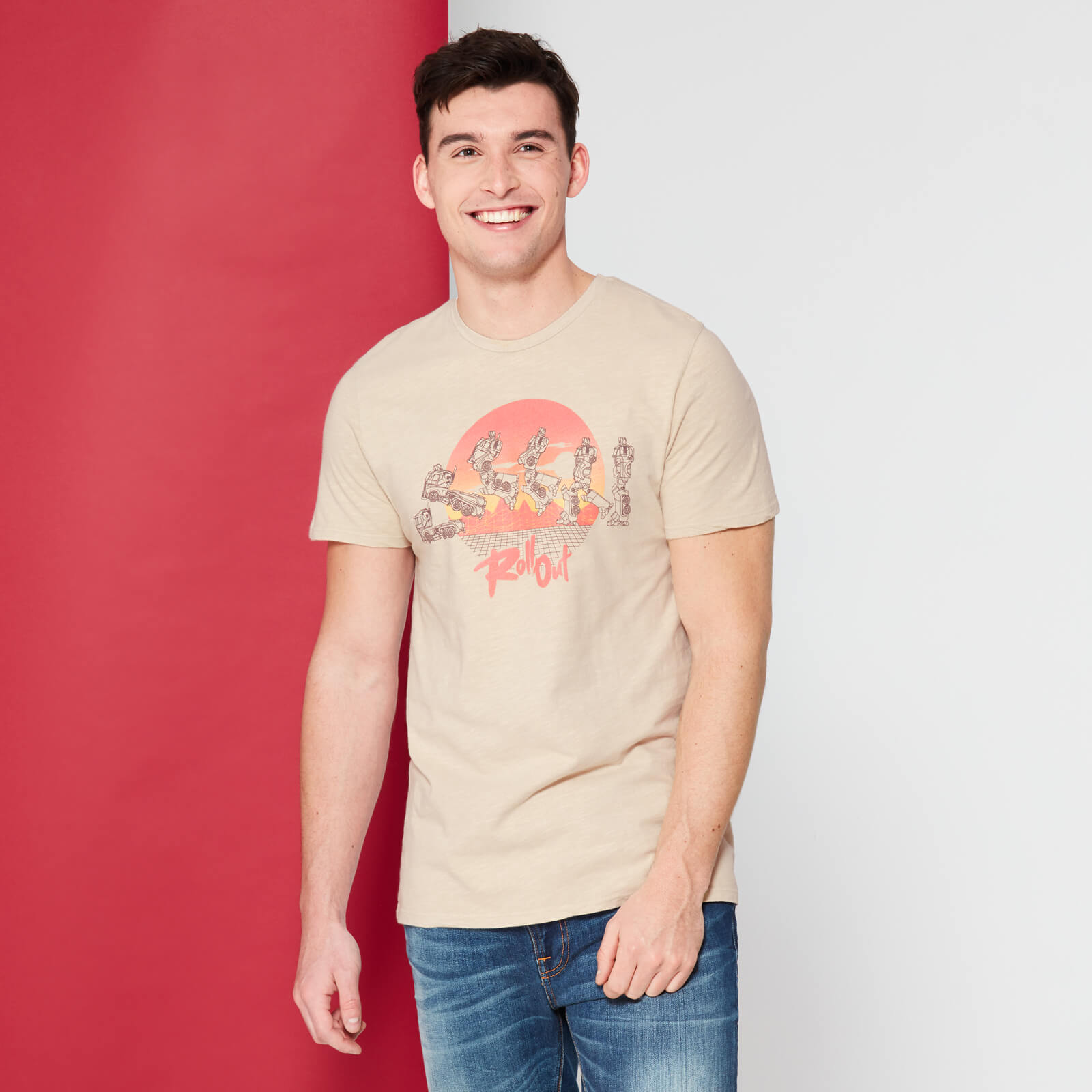 Transformers Roll Out T-Shirt - Weiß Vintage Wash - S