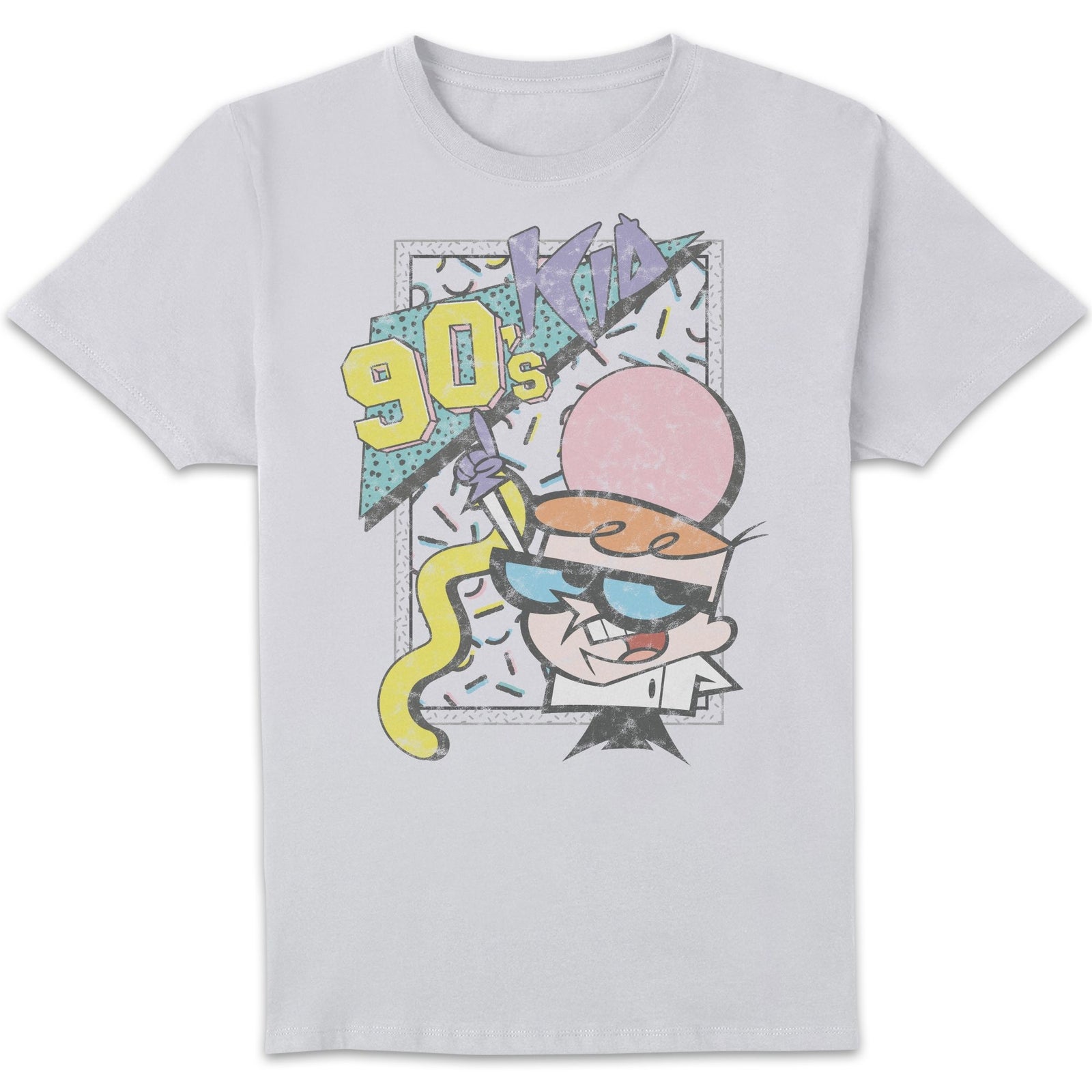 Cartoon Network Spin-Off Dexter's Laboratory 90's Kid T-Shirt - White - XXL