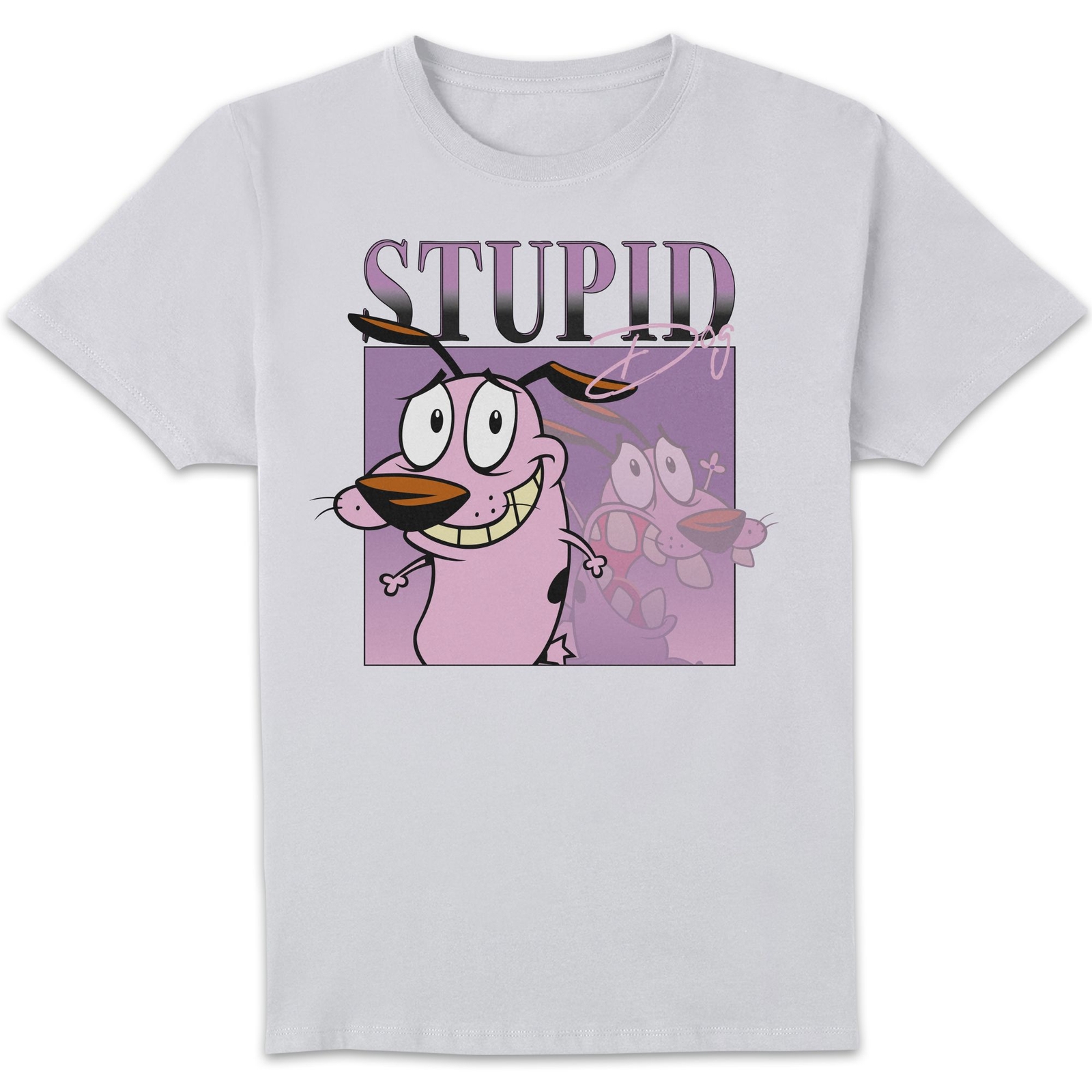 Cartoon Network Spin-Off Courage The Cowardly Dog 90's Photoshoot T-Shirt - White - S