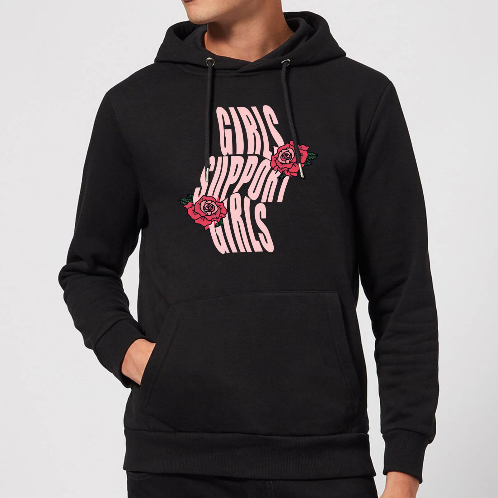 Girls Support Girls Hoodie - Black - L - Black