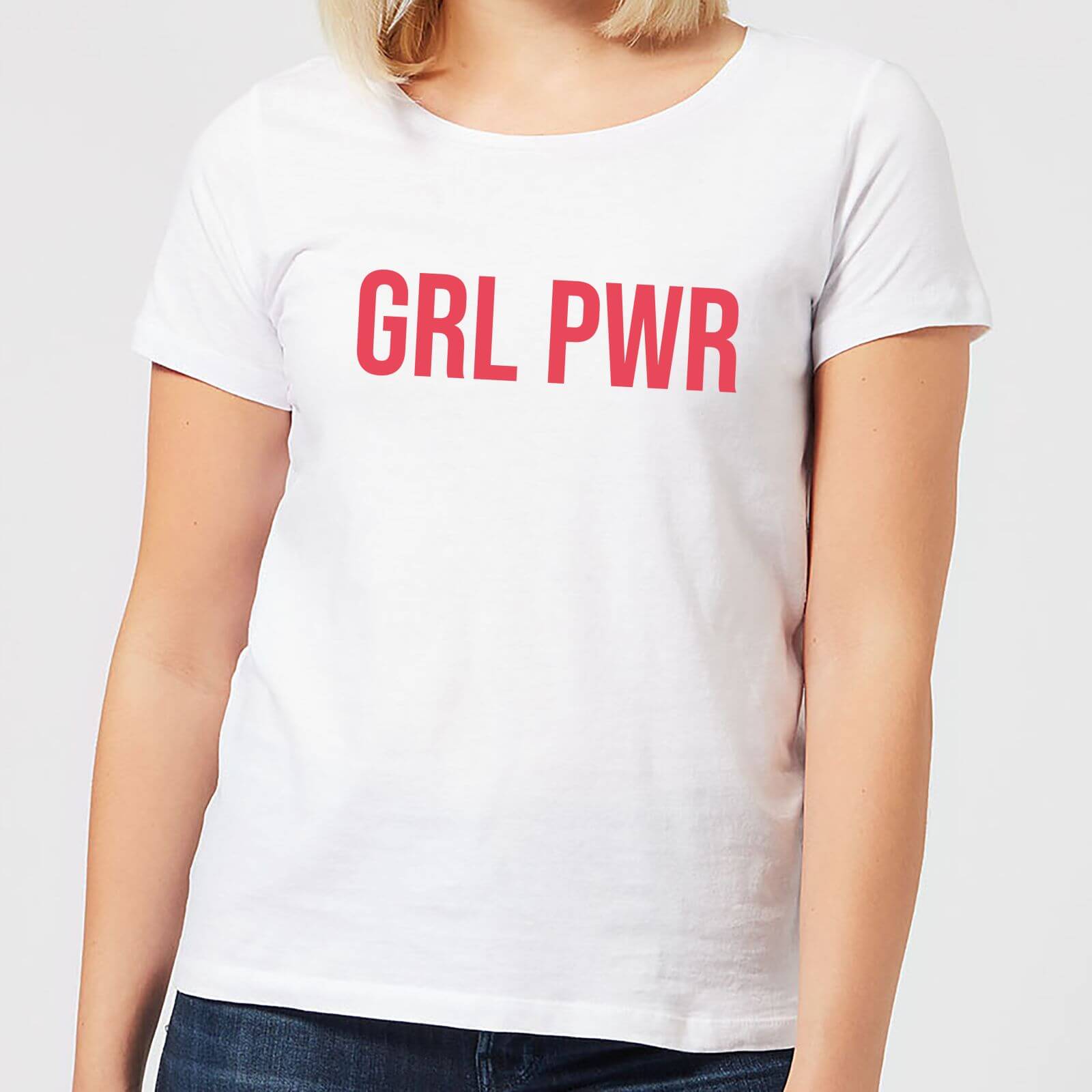 GRL PWR Women's T-Shirt - White - S - White