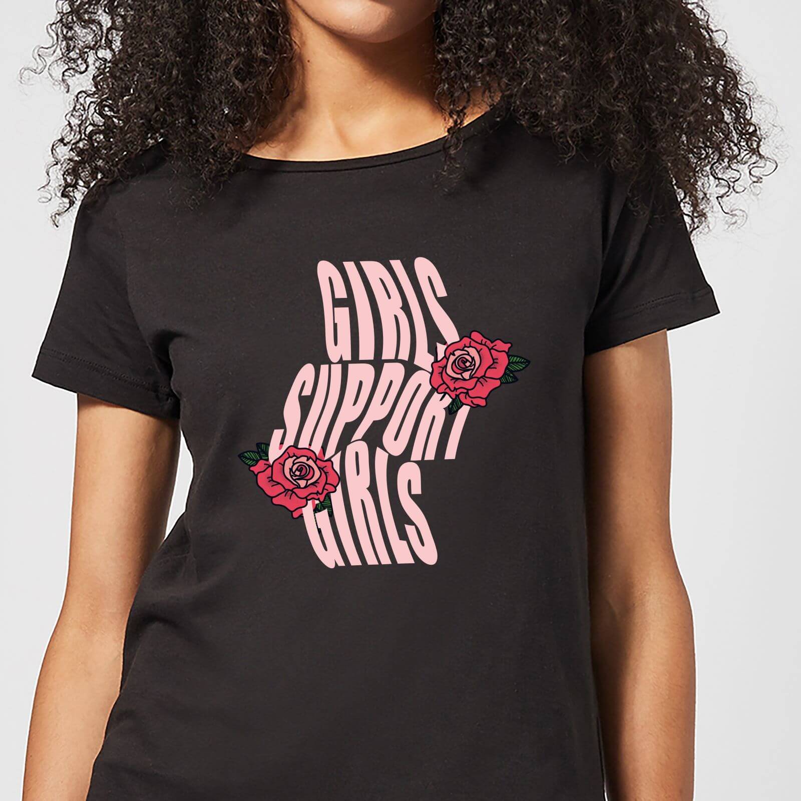 Girls Support Girls Women's T-Shirt - Black - S - Black