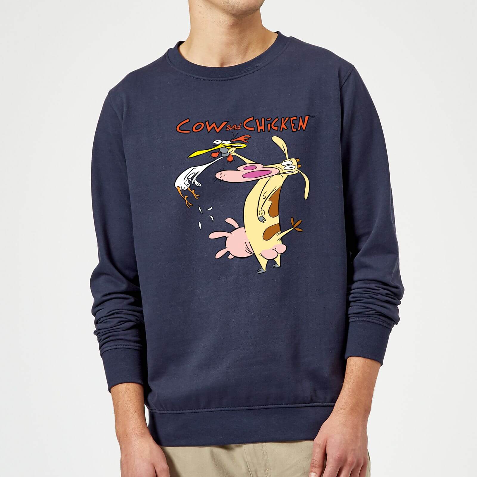 

Cow and Chicken Characters Sweatshirt - Navy - M