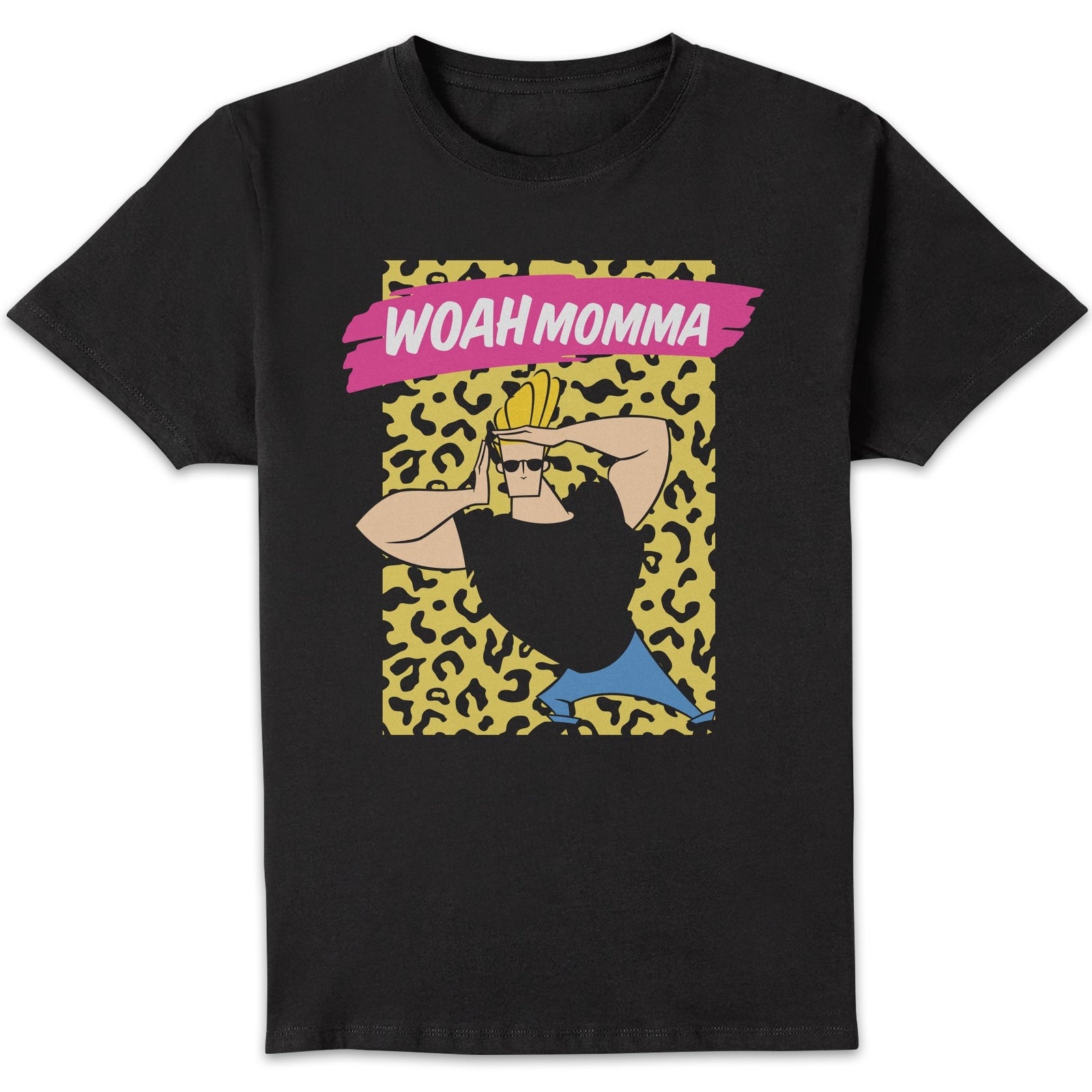 Johnny Bravo Woah Momma Men's T-Shirt - Black - 3XL