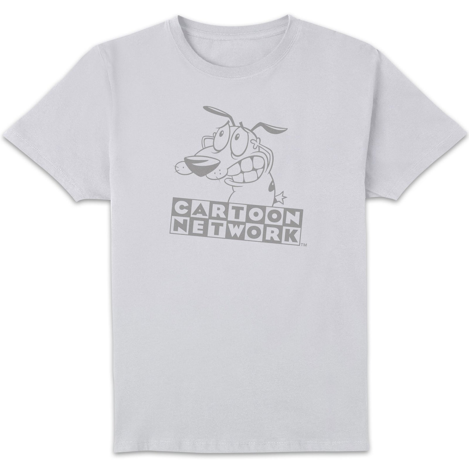 Courage The Cowardly Dog Outline Men's T-Shirt - White - XXL