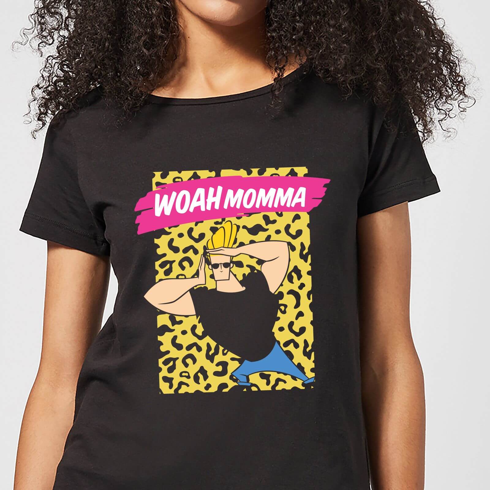 

Johnny Bravo Woah Momma Women's T-Shirt - Black - XL