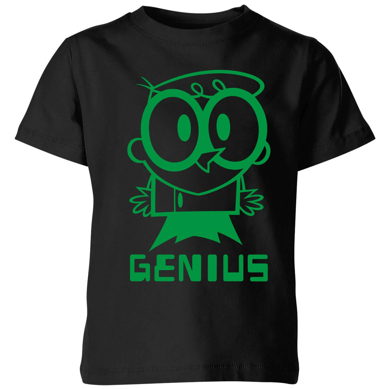 Dexters Lab Green Genius Kids' T-Shirt - Black - 9-10 Years