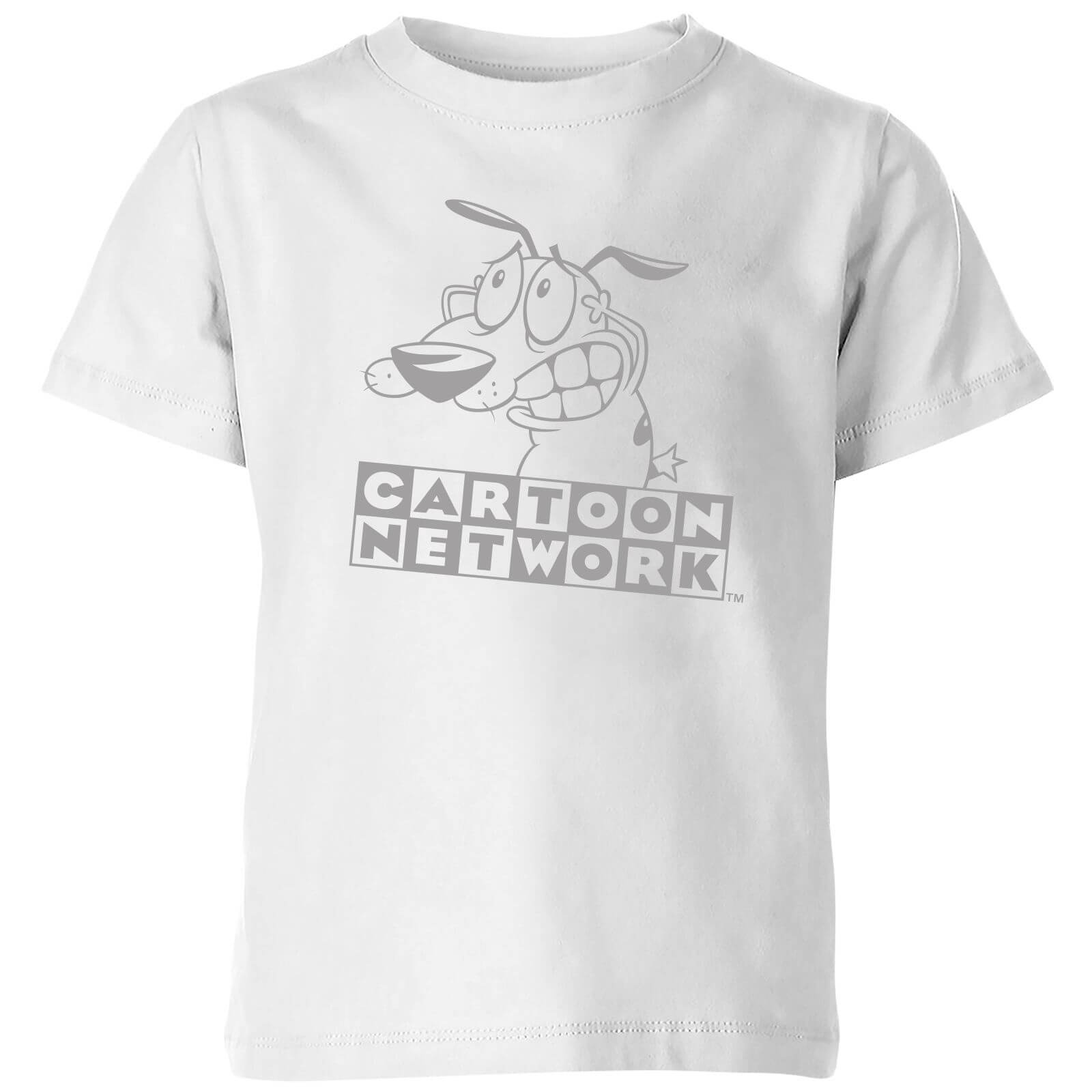 

Courage The Cowardly Dog Outline Kids' T-Shirt - White - 7-8 Anni - Bianco