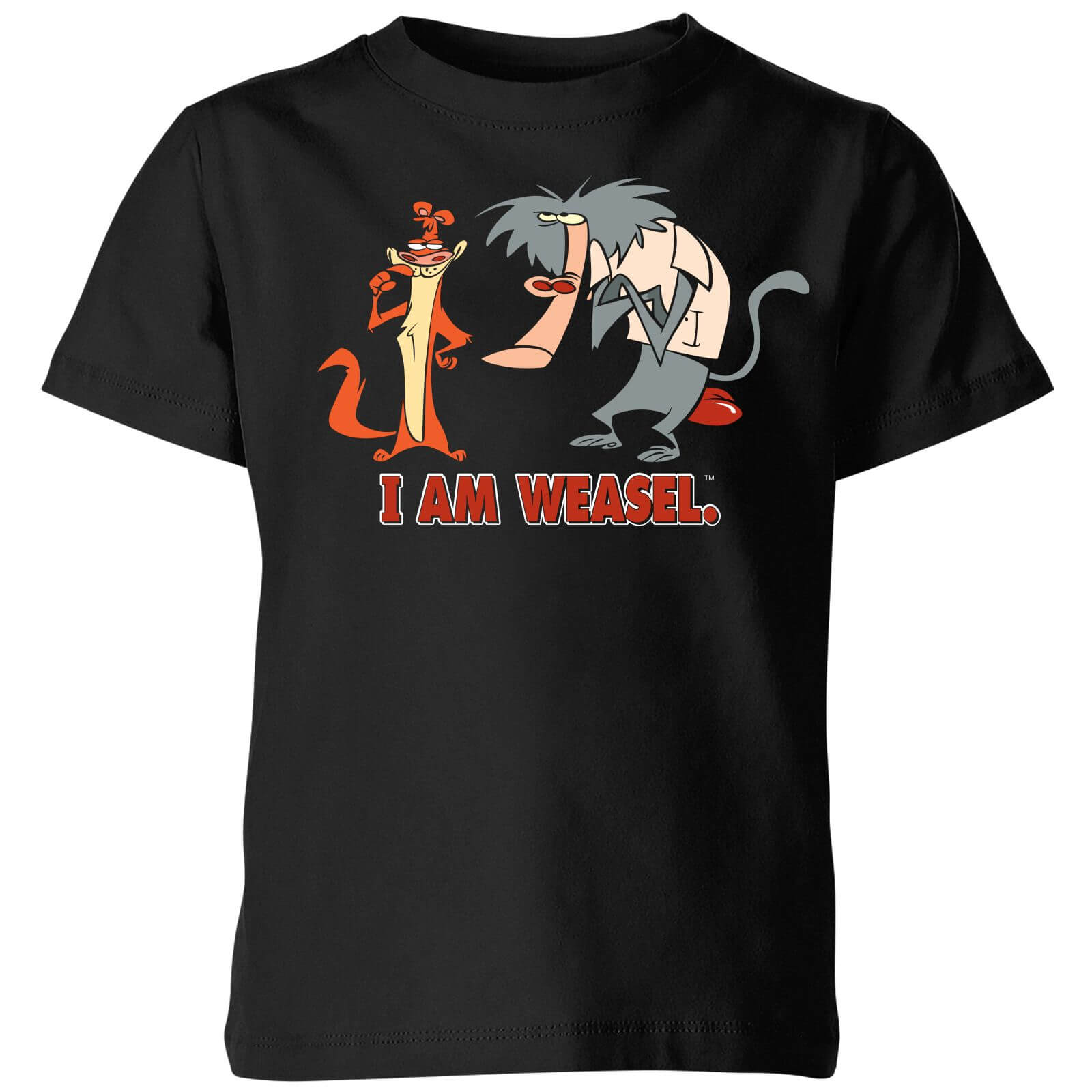 

I Am Weasel Characters Kids' T-Shirt - Black - 11-12 Anni - Nero