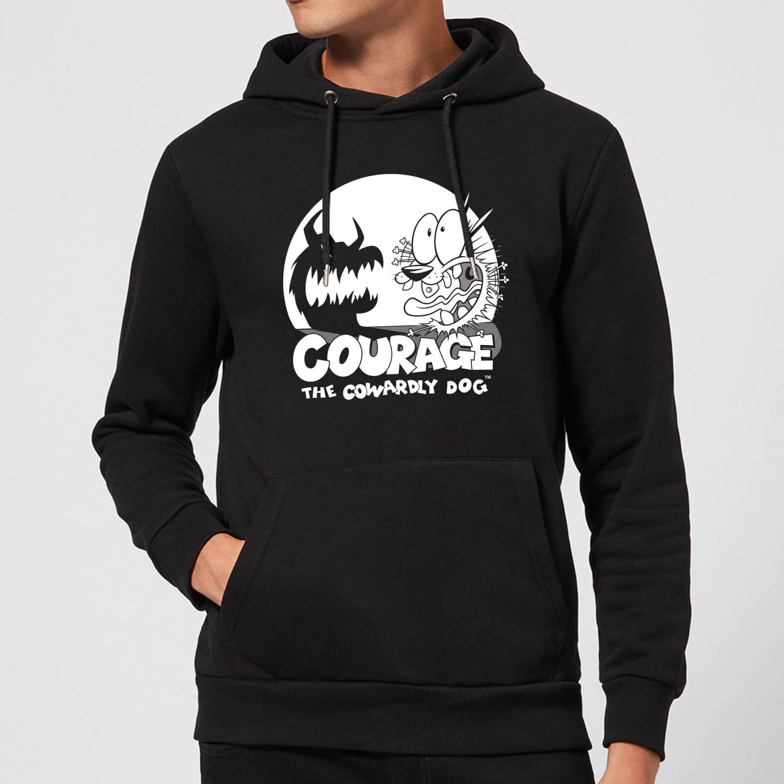 Courage The Cowardly Dog Spotlight Hoodie - Black - L